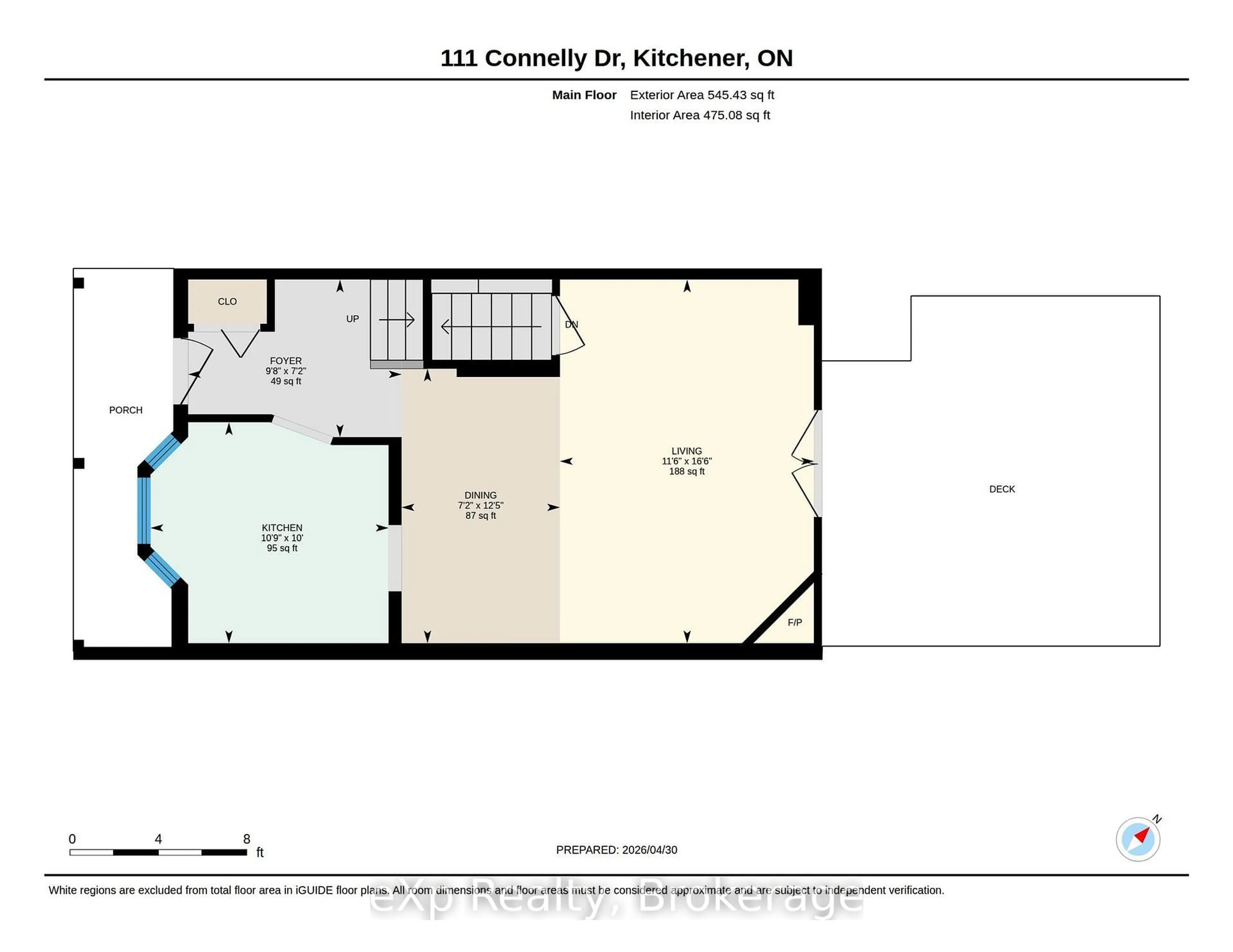Floor plan for 111 Connelly Dr, Kitchener Ontario N2N 2T9