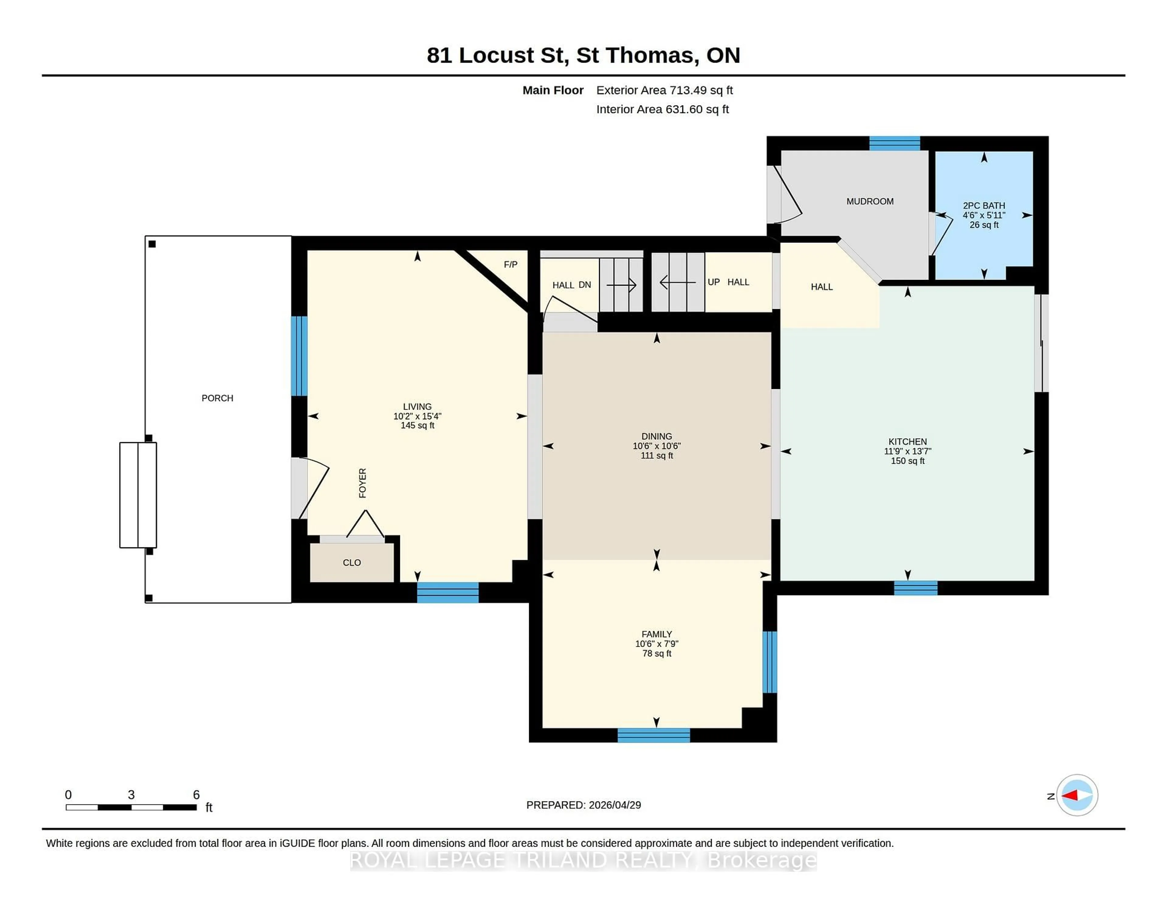 Floor plan for 81 Locust St, St. Thomas Ontario N5R 2C3