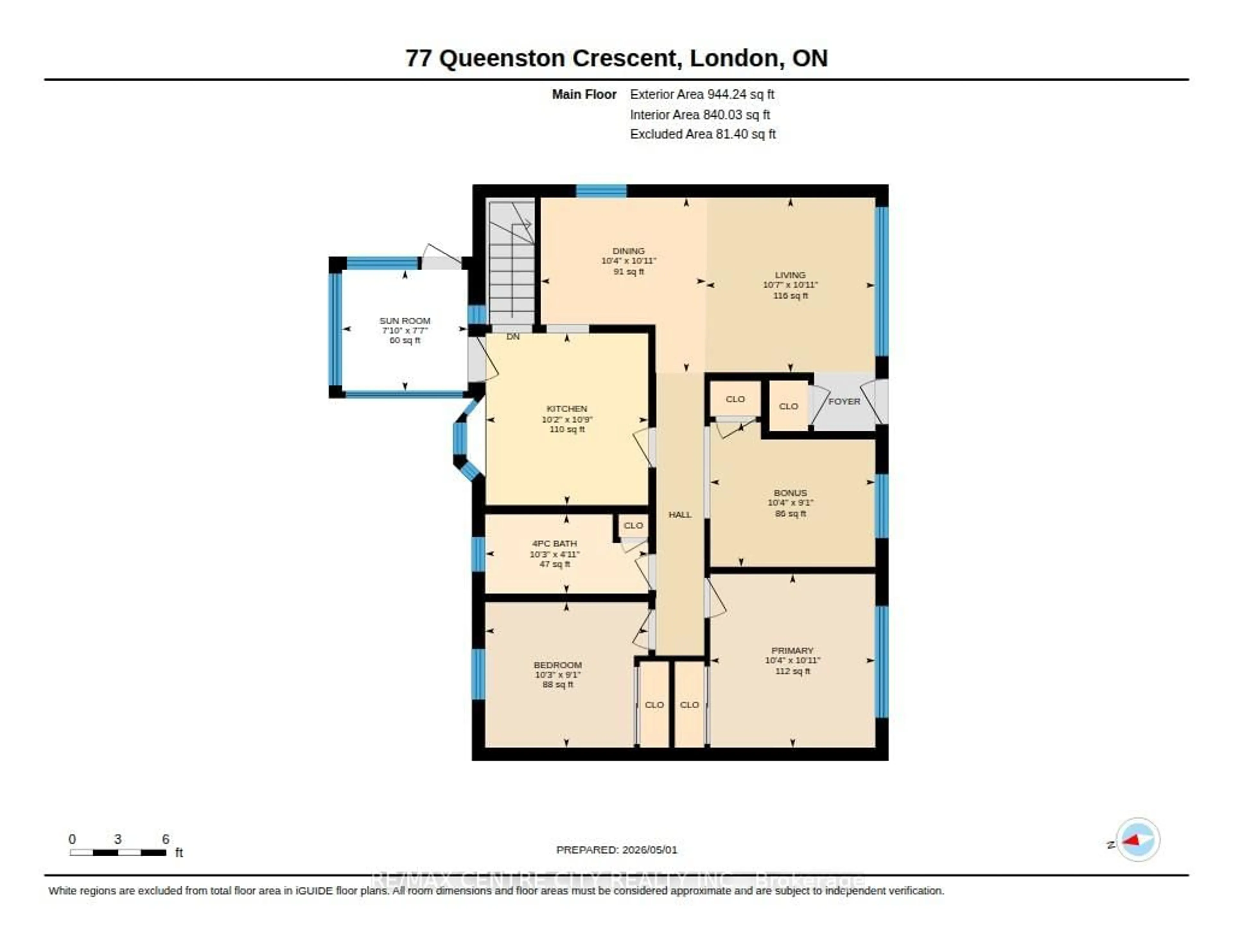 Floor plan for 77 Queenston Cres, London East Ontario N5W 1N7