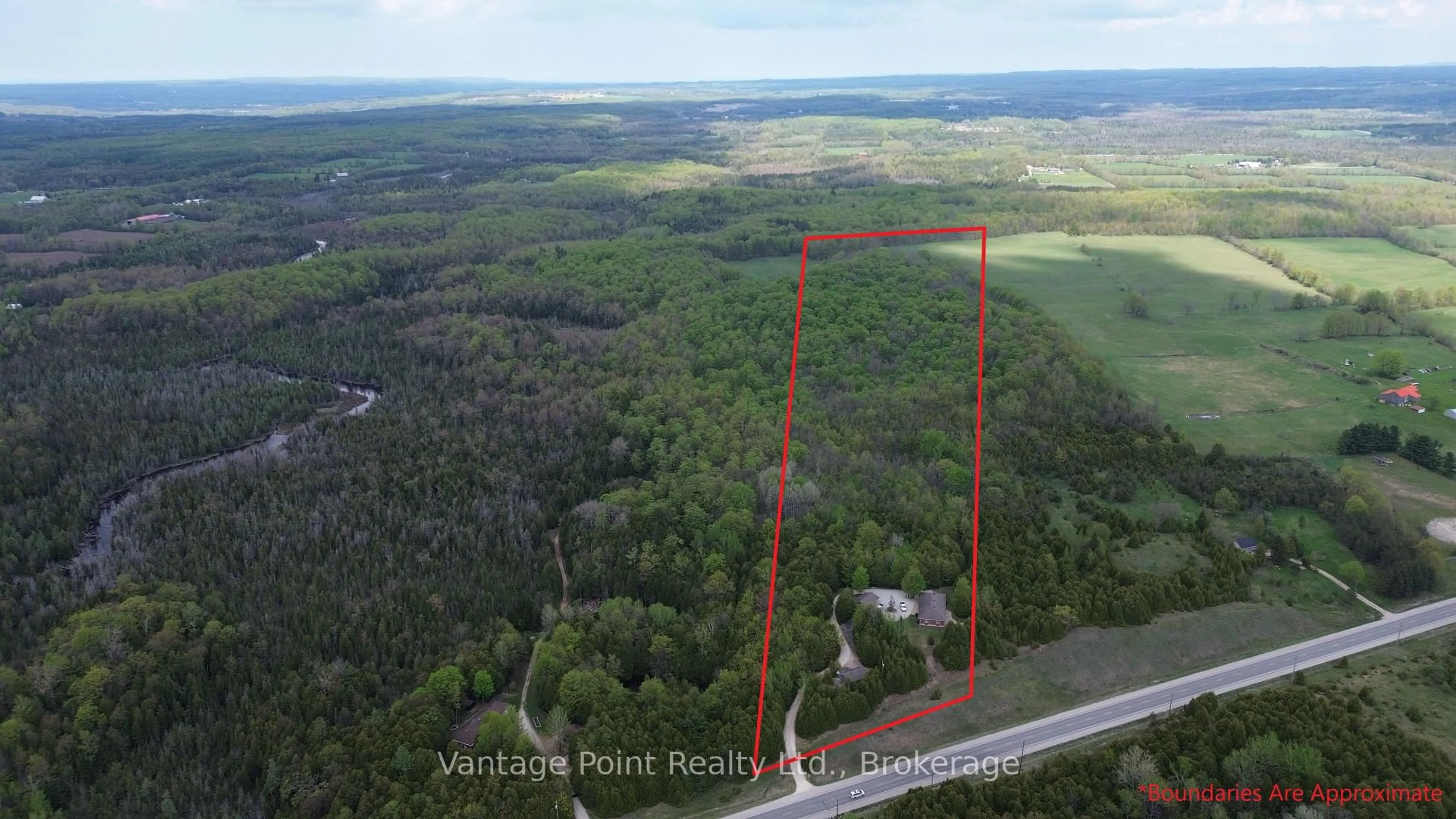 A pic from outside/outdoor area/front of a property/back of a property/a pic from drone, forest/trees view for 776761 10 Highway, Chatsworth Ontario N0H 1R0