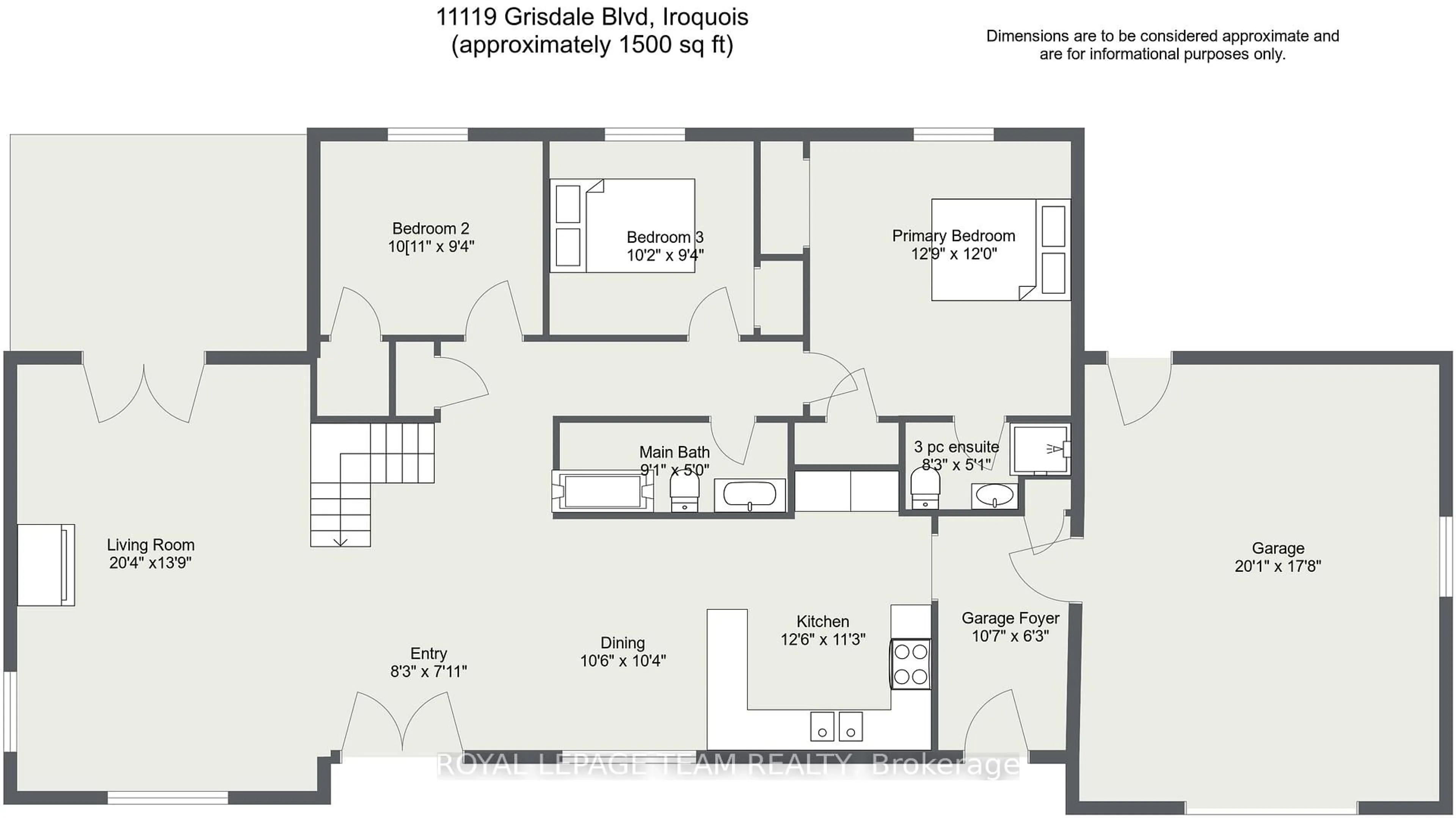 Floor plan for 11119 Grisdale Blvd, South Dundas Ontario K0E 1K0