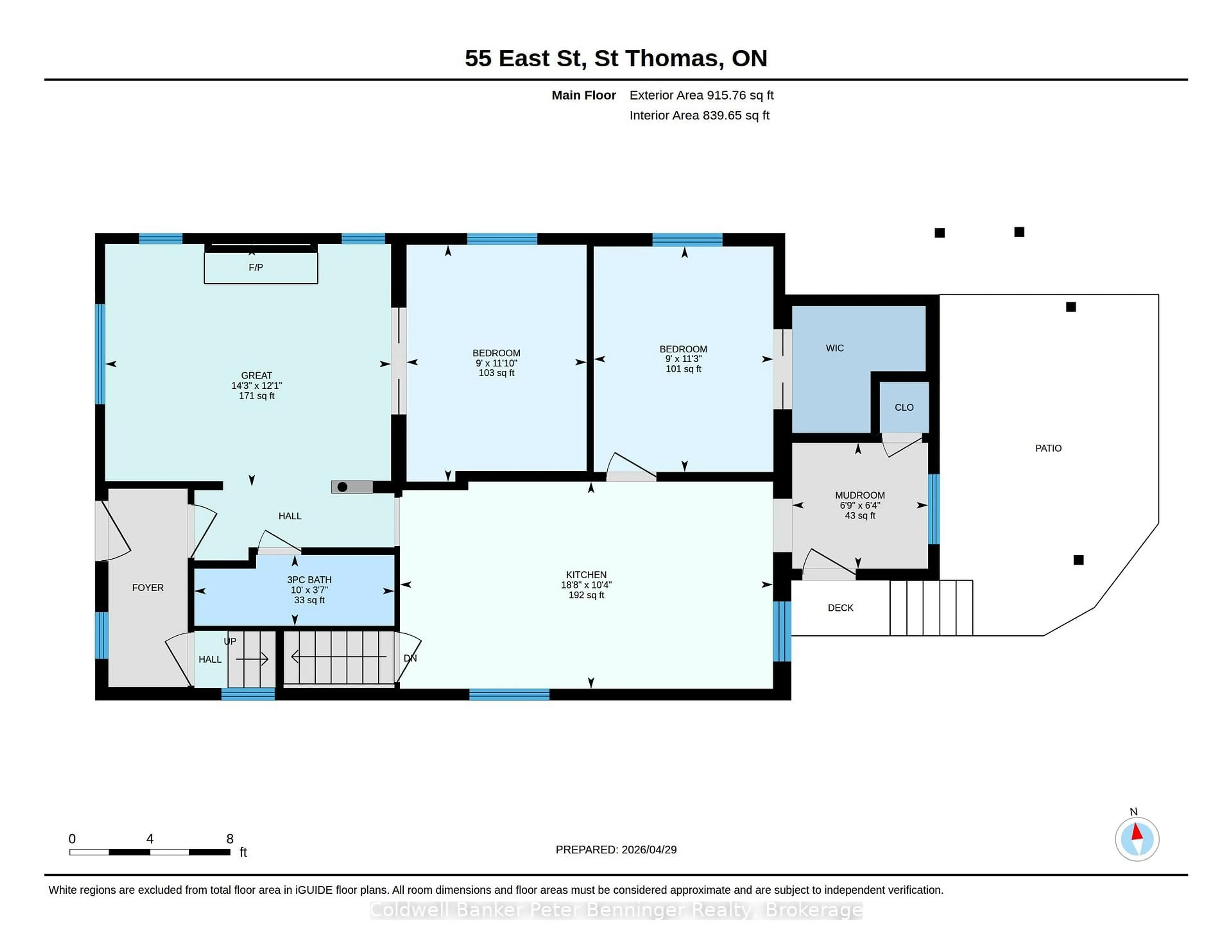Floor plan for 55 East St, St. Thomas Ontario N5P 2R3