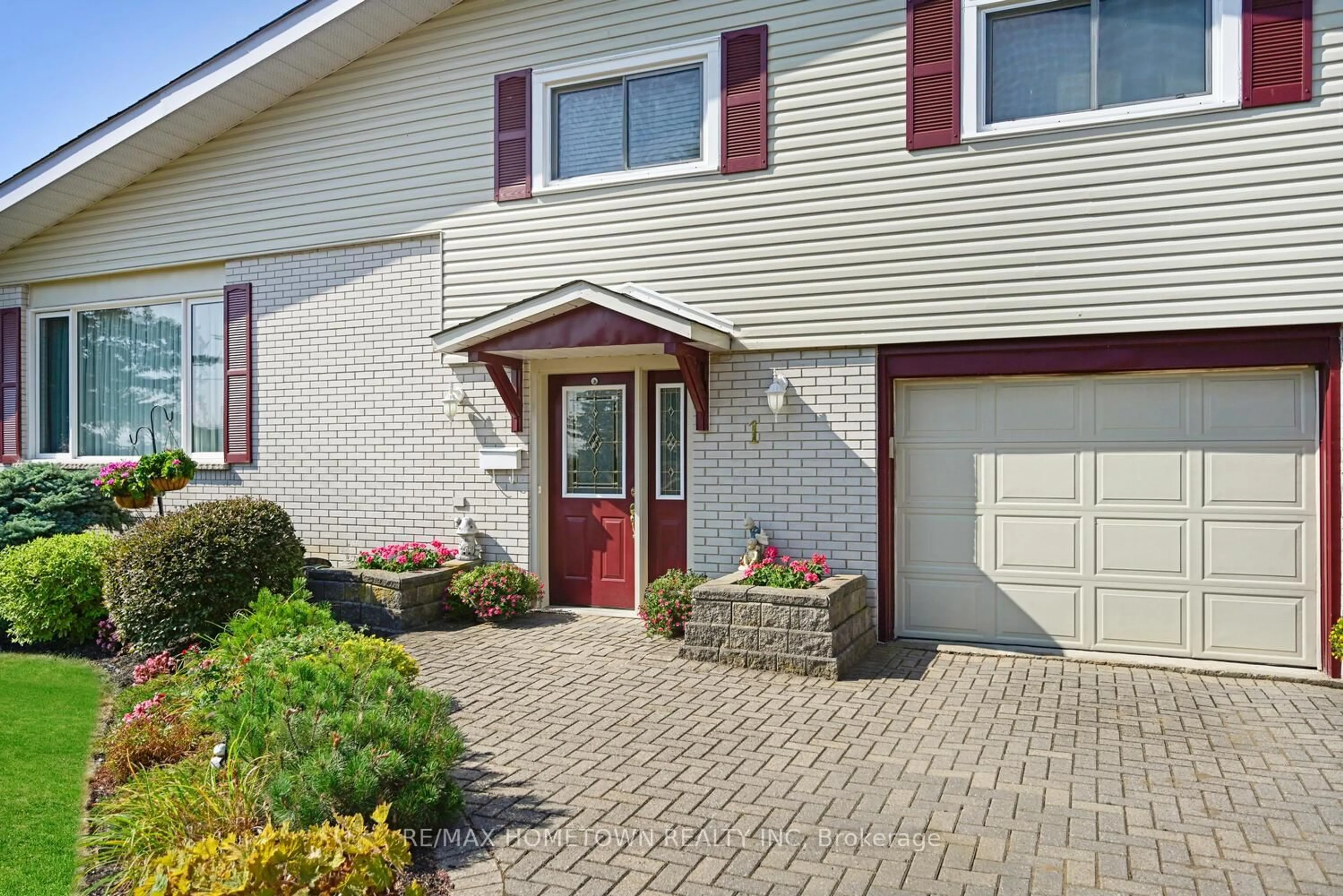Home with brick exterior material, street for 1 Hardy Cres, Brockville Ontario K6V 3A2