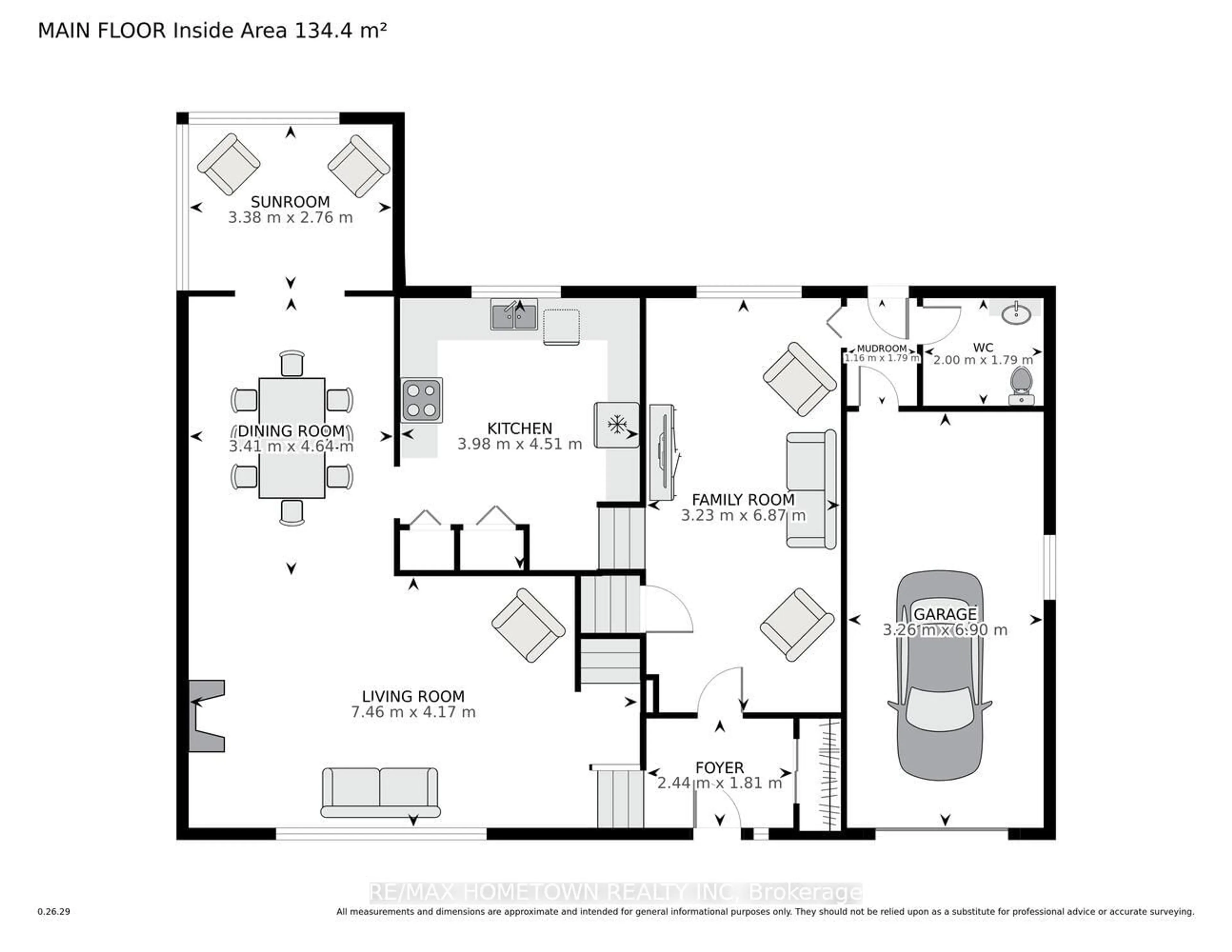 Floor plan for 1 Hardy Cres, Brockville Ontario K6V 3A2
