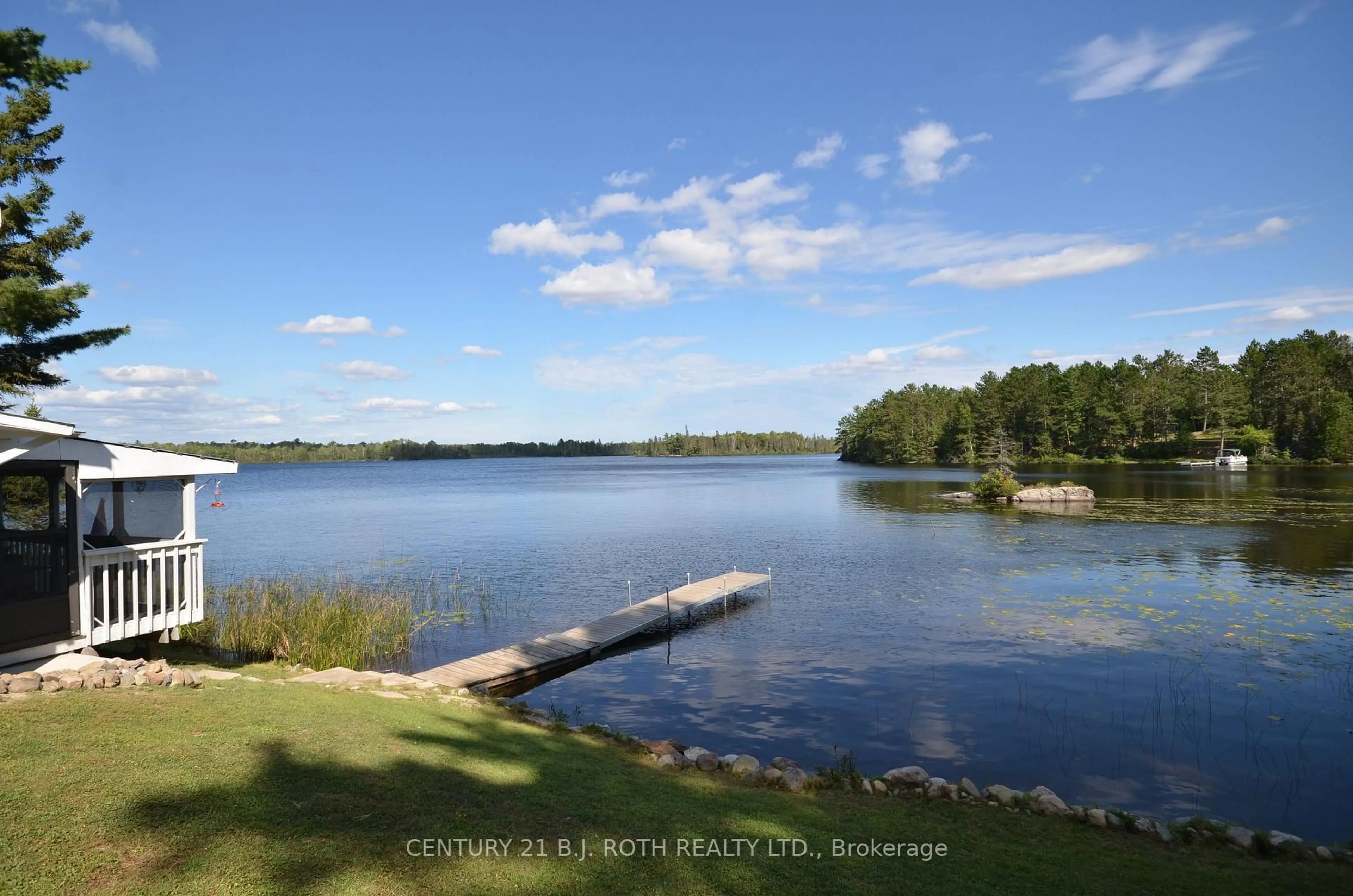 A pic from outside/outdoor area/front of a property/back of a property/a pic from drone, water/lake/river/ocean view for 45 Lionel Rd, West Nipissing Ontario P0H 2M0