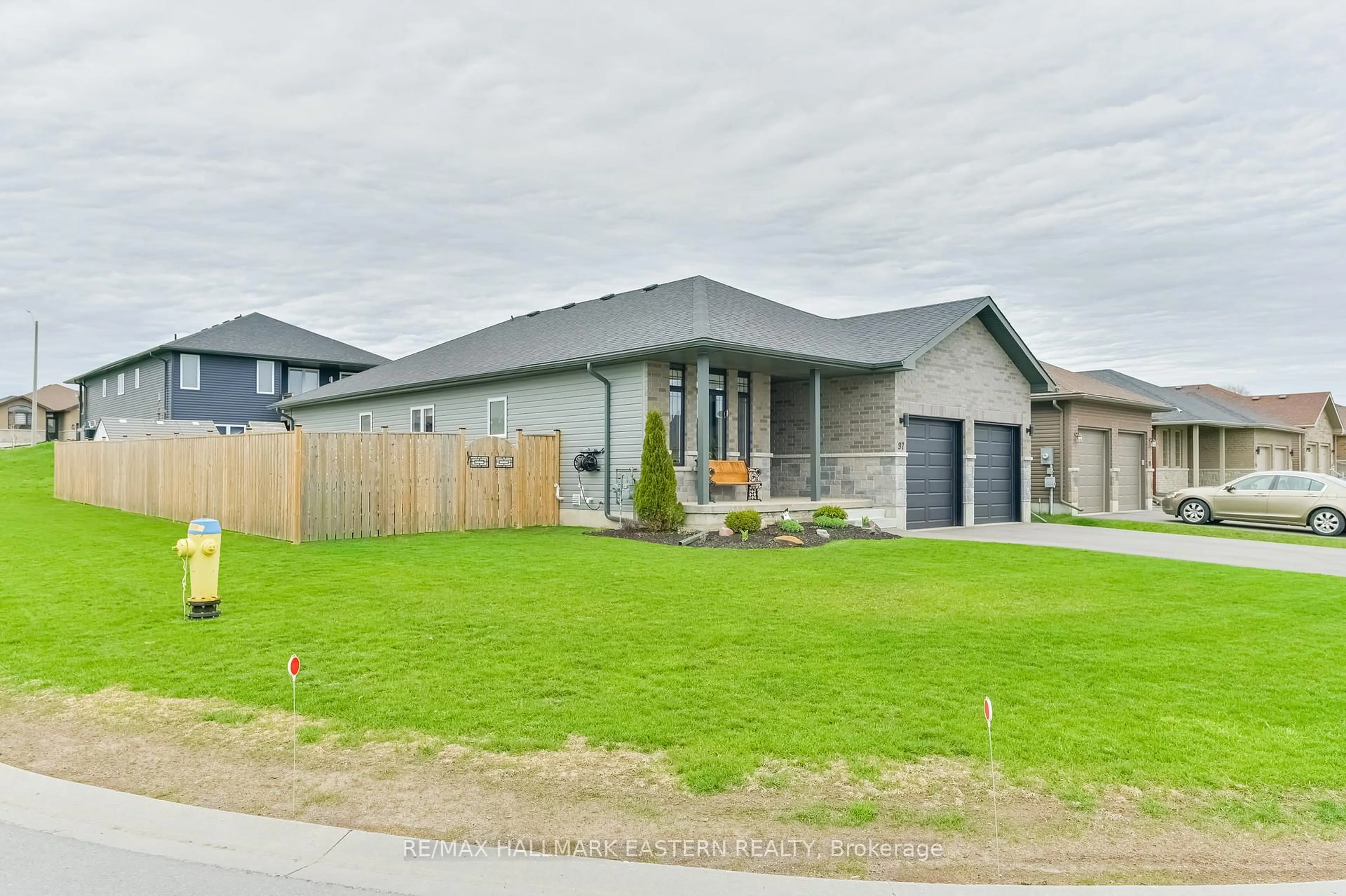 A pic from outside/outdoor area/front of a property/back of a property/a pic from drone, street for 97 Northumberland Blvd, Quinte West Ontario K8V 0K9