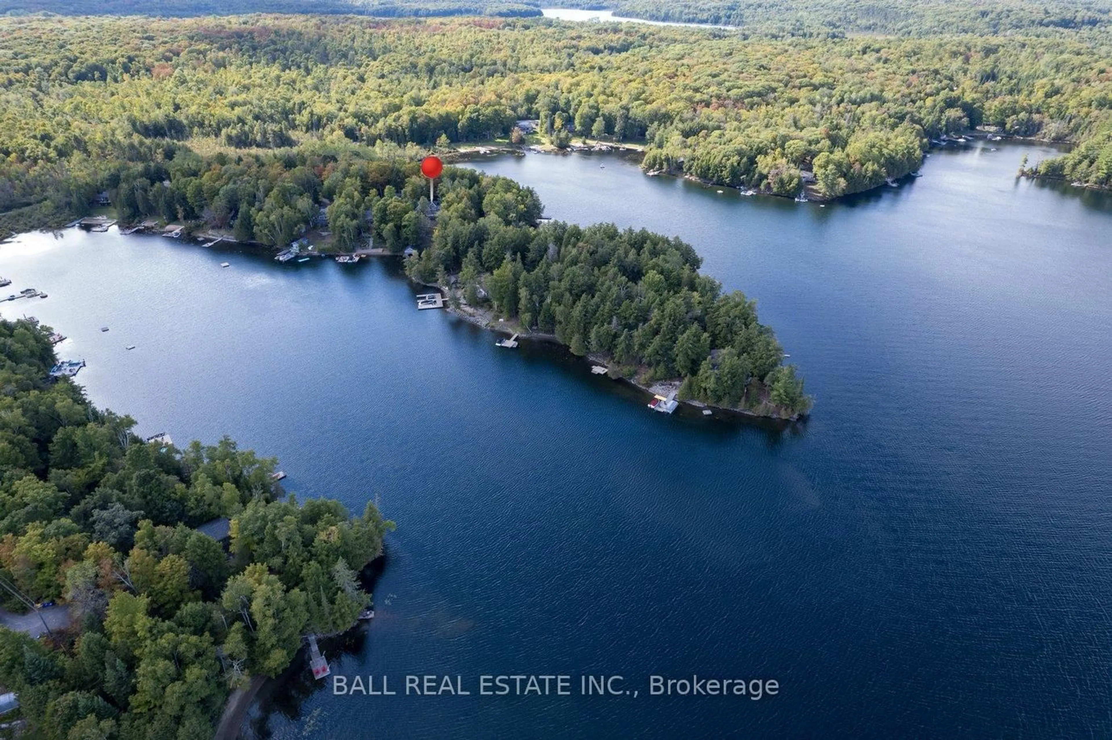 A pic from outside/outdoor area/front of a property/back of a property/a pic from drone, water/lake/river/ocean view for 45 Hemlock Point Rd, North Kawartha Ontario K0L 1A0