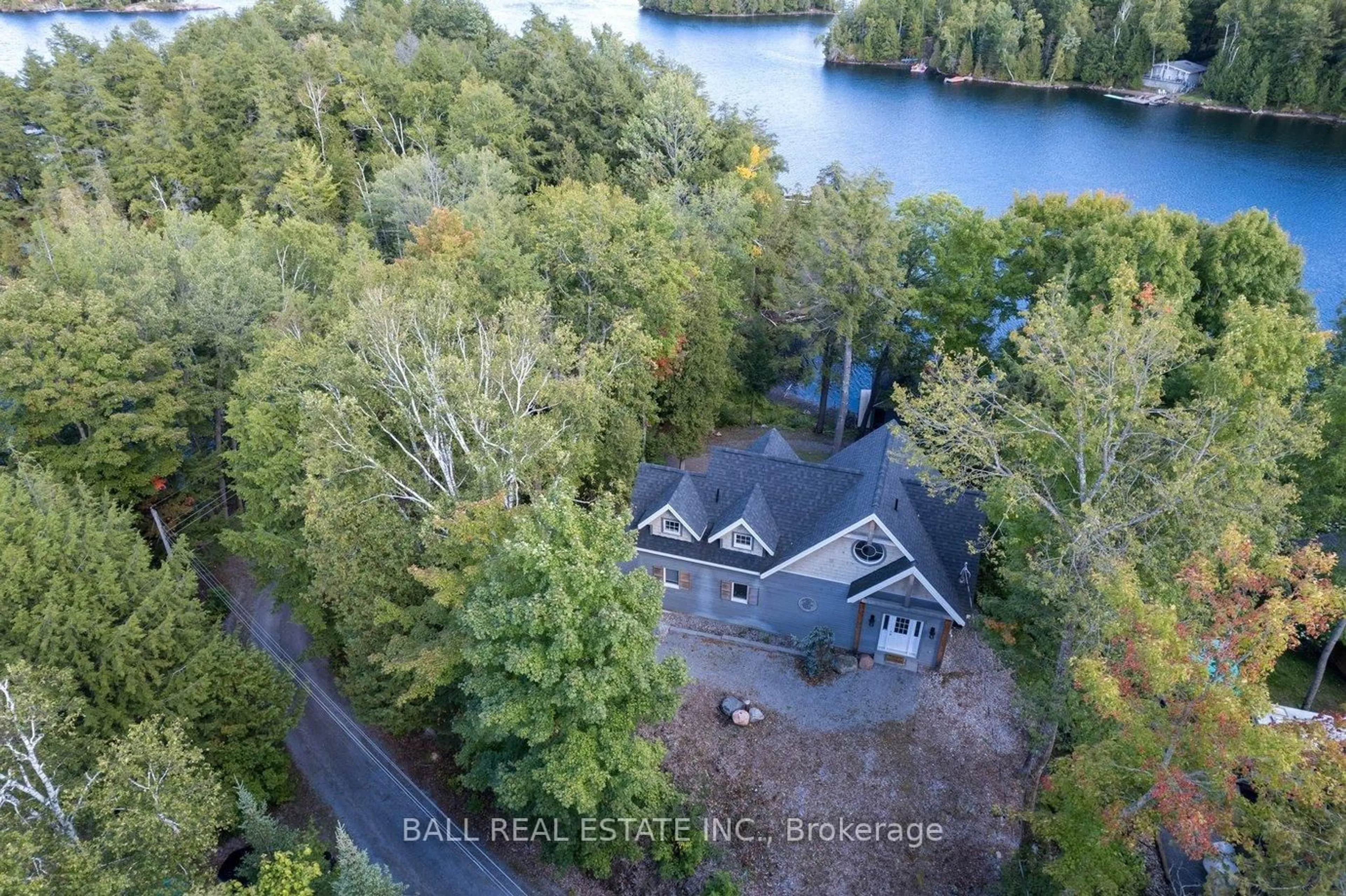 A pic from outside/outdoor area/front of a property/back of a property/a pic from drone, water/lake/river/ocean view for 45 Hemlock Point Rd, North Kawartha Ontario K0L 1A0