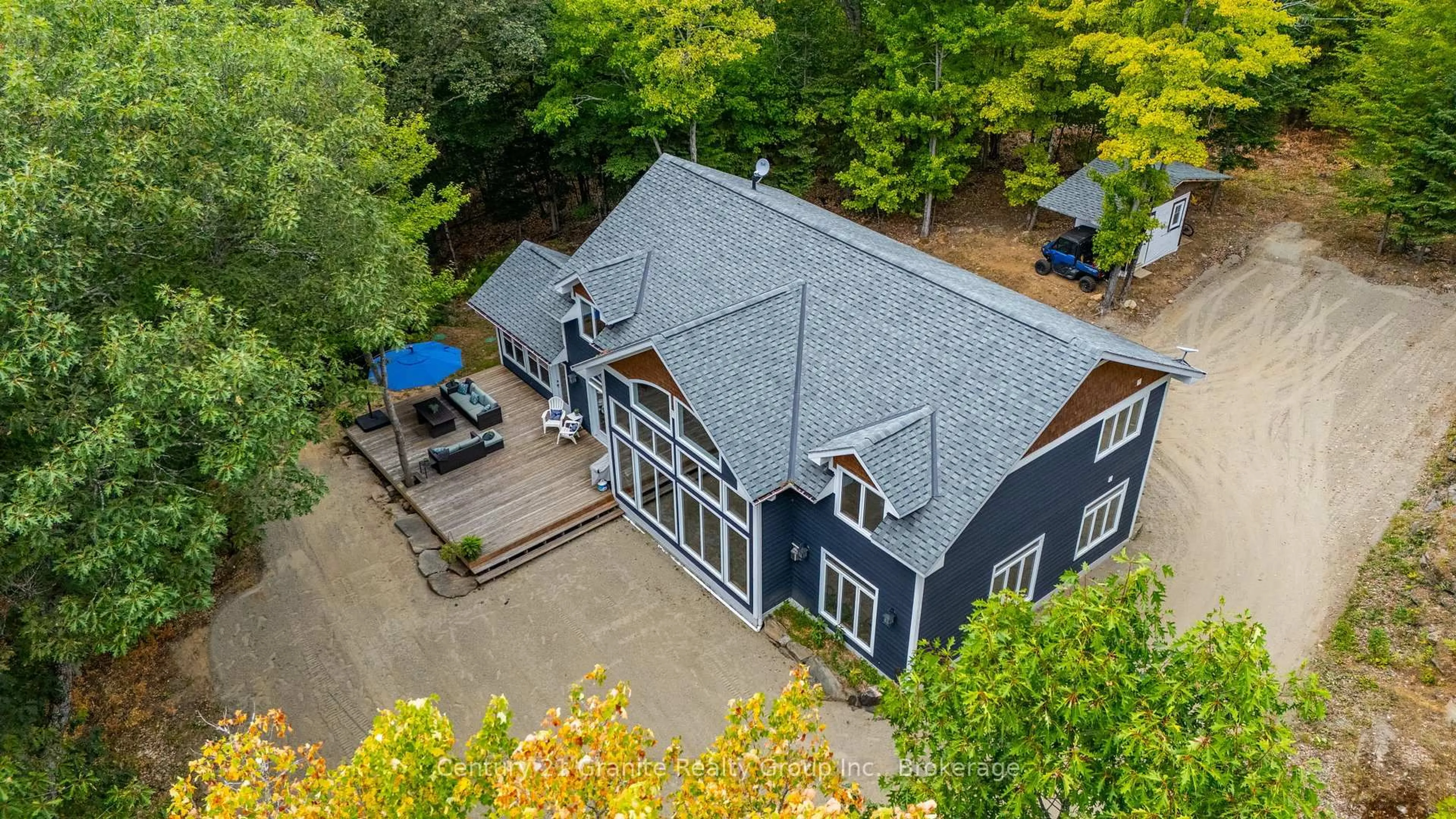 A pic from outside/outdoor area/front of a property/back of a property/a pic from drone, unknown for 1277 Grace Rd, Minden Hills Ontario K0M 2K0
