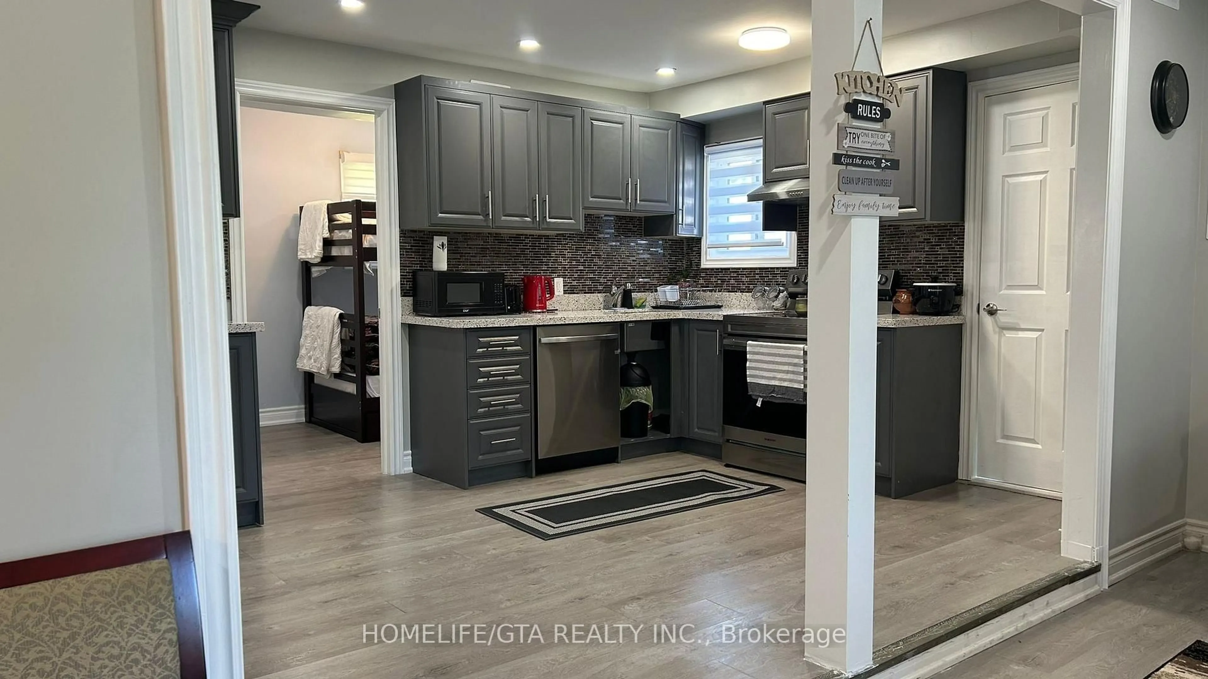 Open concept kitchen, ceramic/tile floor for 152 Twelve O'clock Point Rd, Quinte West Ontario K0K 1L0