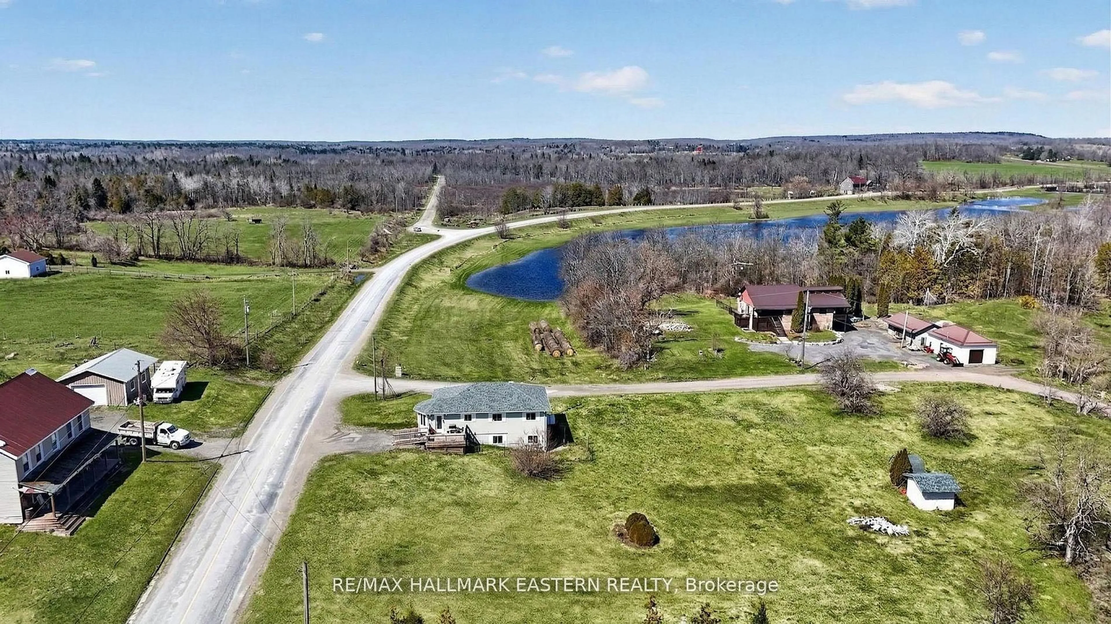 A pic from outside/outdoor area/front of a property/back of a property/a pic from drone, water/lake/river/ocean view for 12 Malone Quarry Rd, Limoges Ontario K0K 2M0