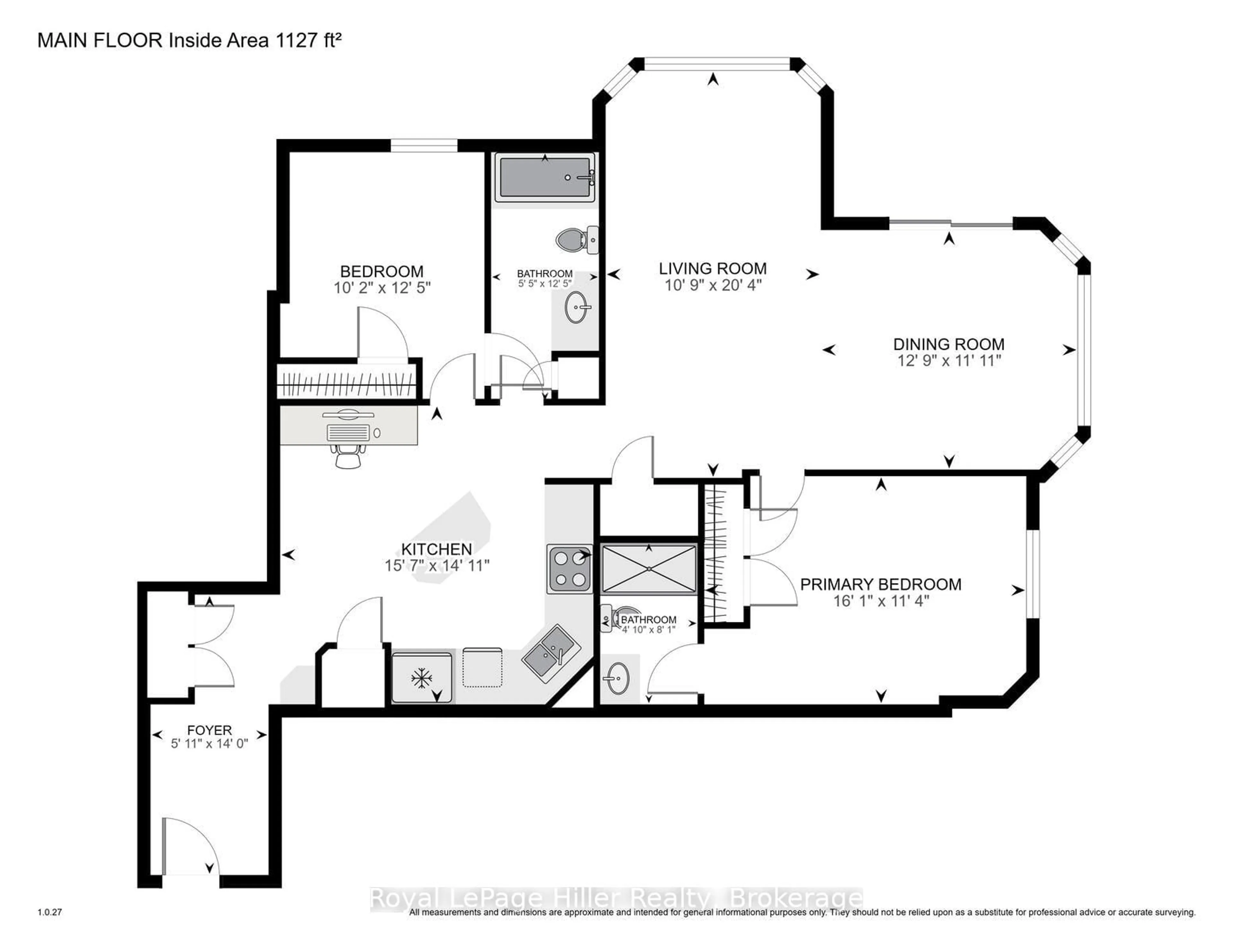 Floor plan for 160 Romeo St #102, Stratford Ontario N5A 4S9