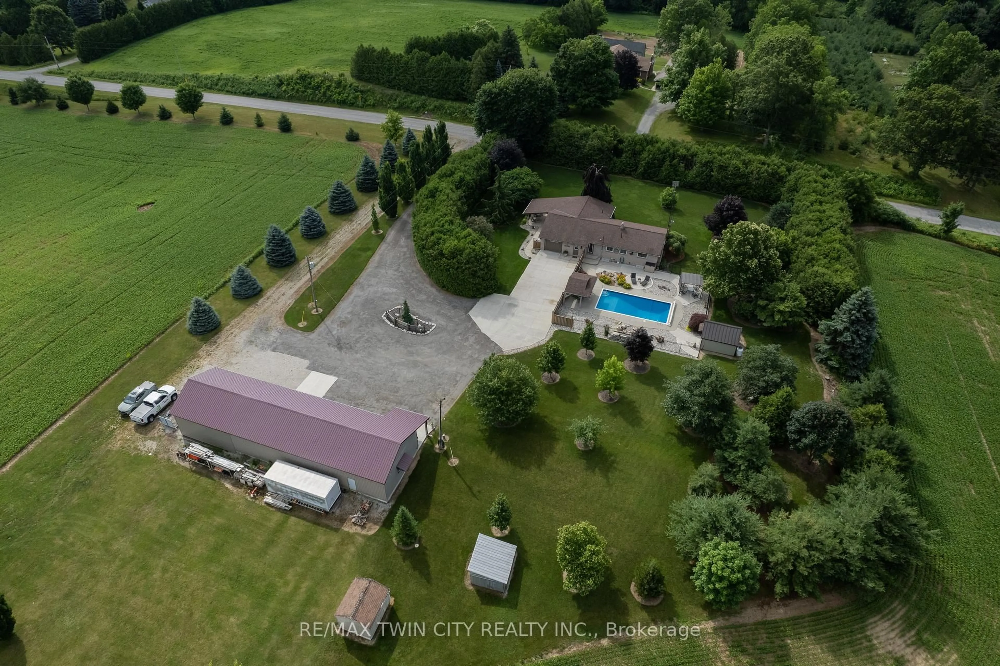 A pic from outside/outdoor area/front of a property/back of a property/a pic from drone, water/lake/river/ocean view for 1409 Charlotteville Rd. 5, Norfolk Ontario N3Y 4K1