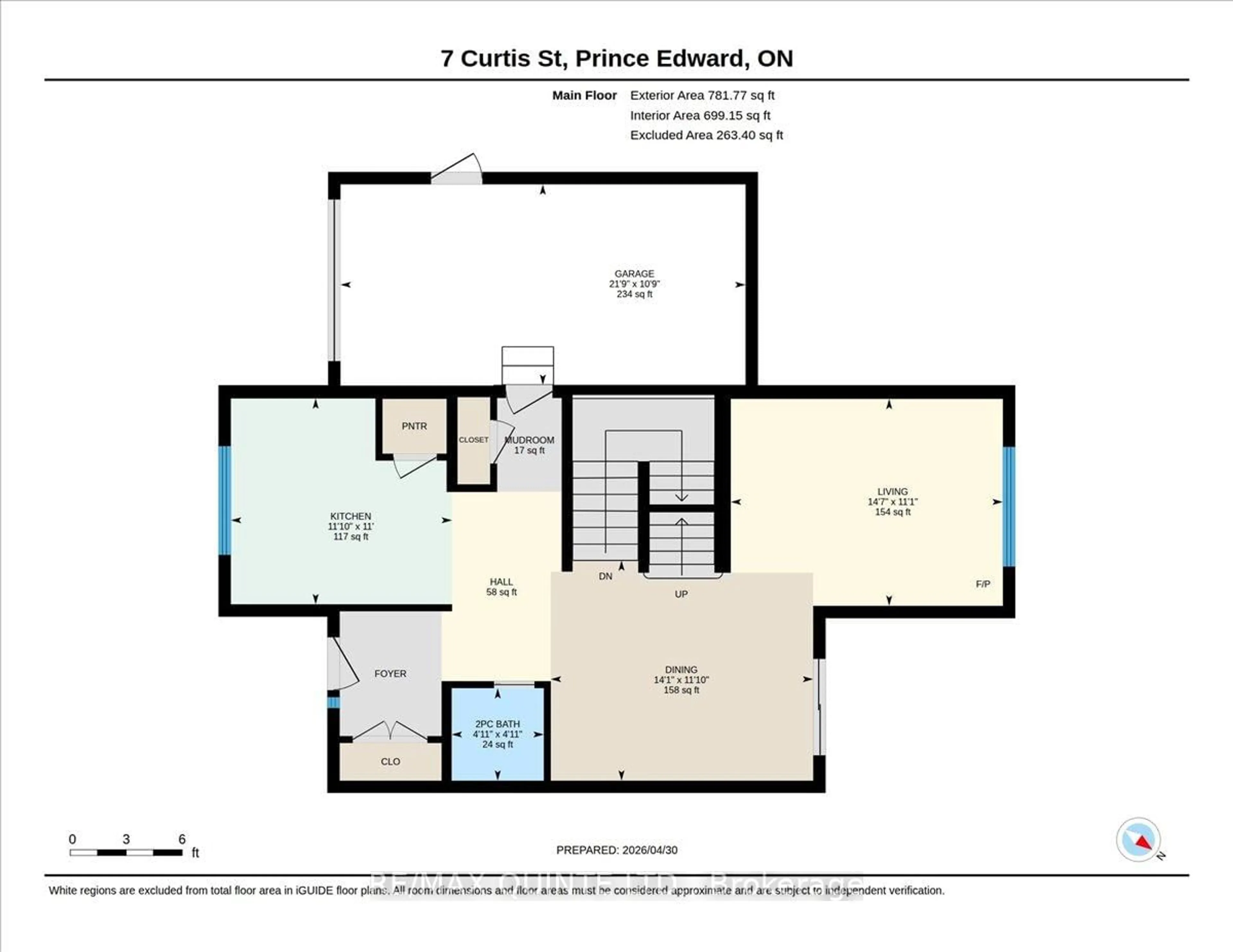 Floor plan for 7 Curtis St, Prince Edward County Ontario K0K 2T0