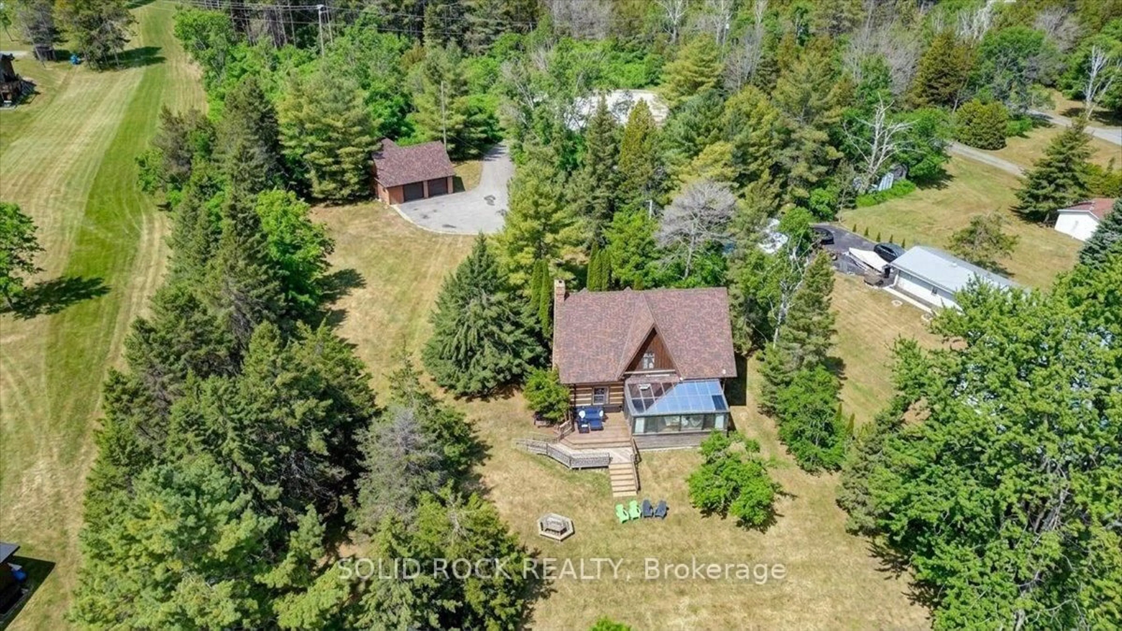 A pic from outside/outdoor area/front of a property/back of a property/a pic from drone, forest/trees view for 41 Johnson Rd, Trent Hills Ontario K0L 1L0