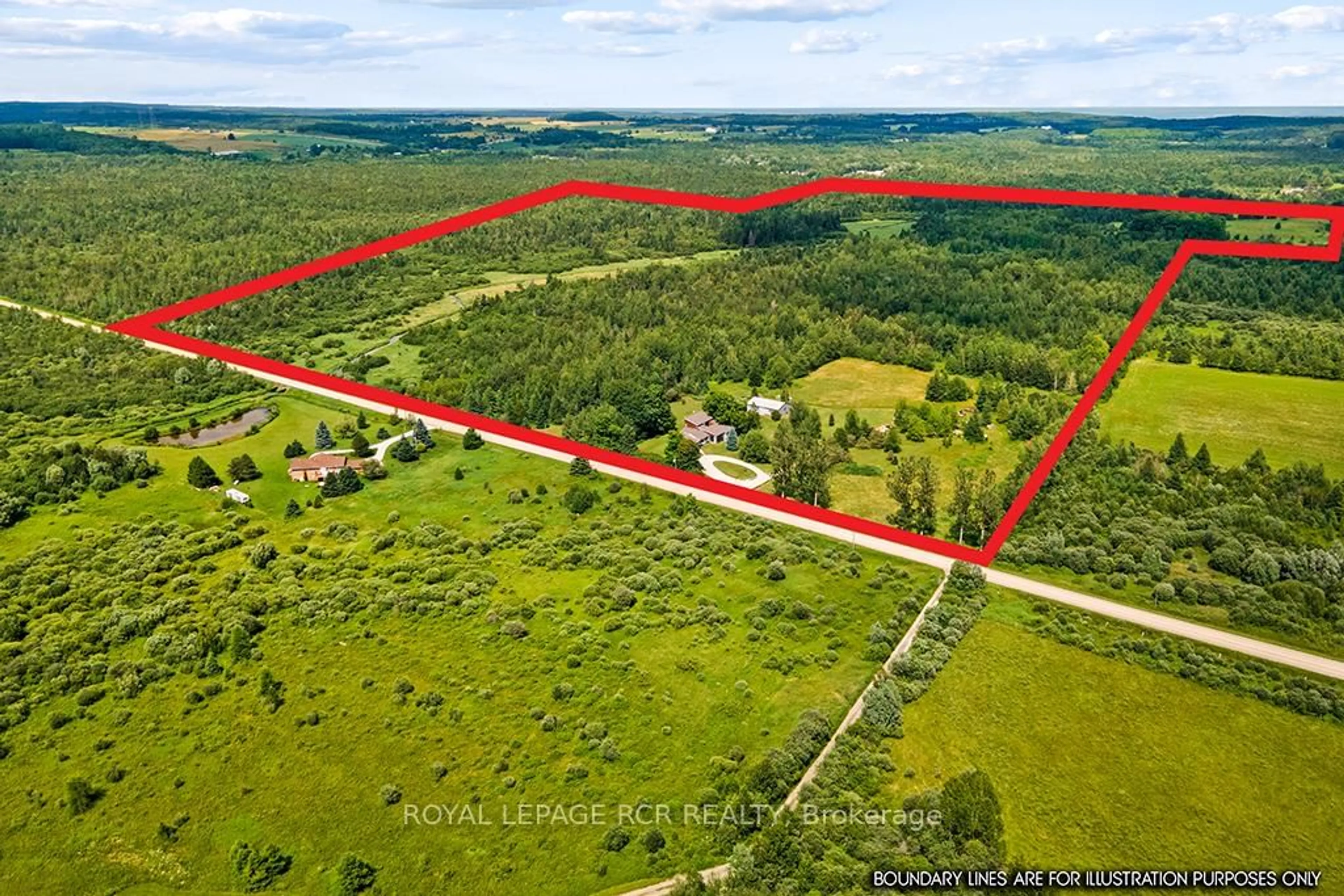 A pic from outside/outdoor area/front of a property/back of a property/a pic from drone, forest/trees view for 595133 Blind Line, Mono Ontario L9W 5N4