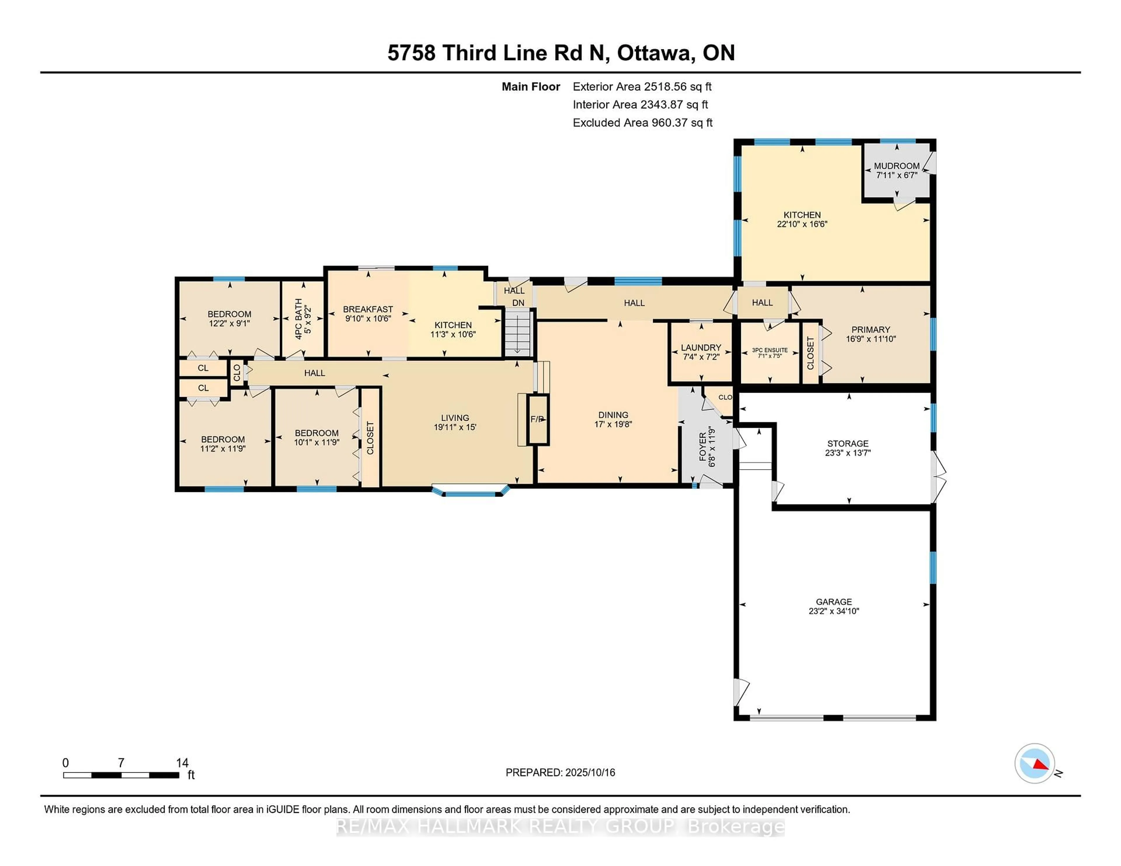 Floor plan for 5758 Third Line Rd, North Gower Ontario K0A 2T0