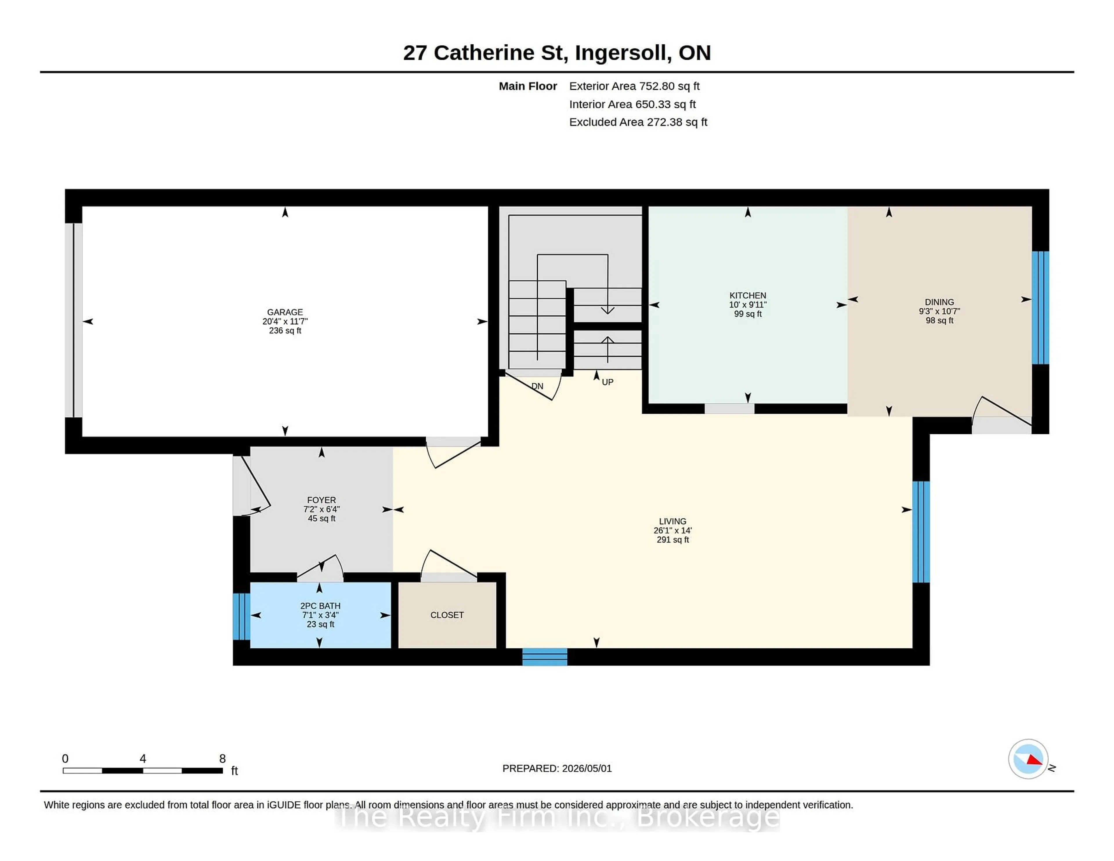 Floor plan for 27 Catherine St, Ingersoll Ontario N5C 1L2