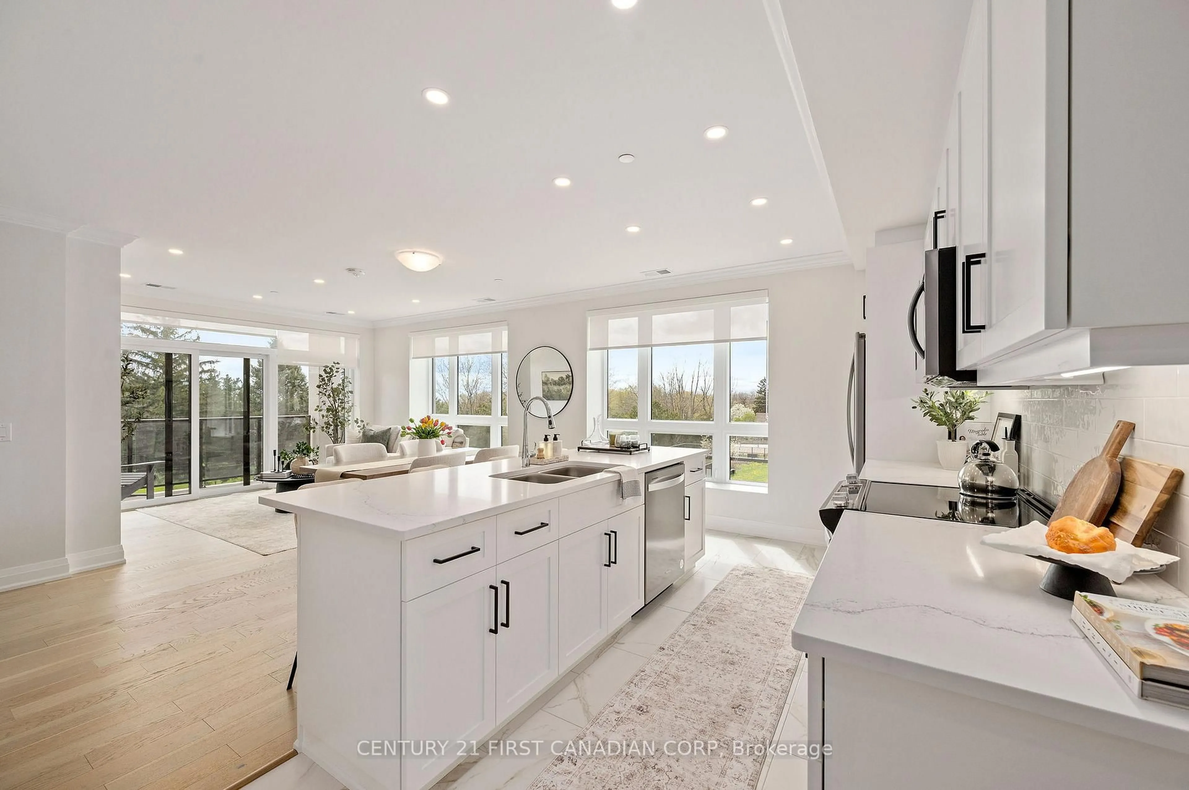 Open concept kitchen, ceramic/tile floor for 1560 Upper West Ave #210, London South Ontario N6K 4P9