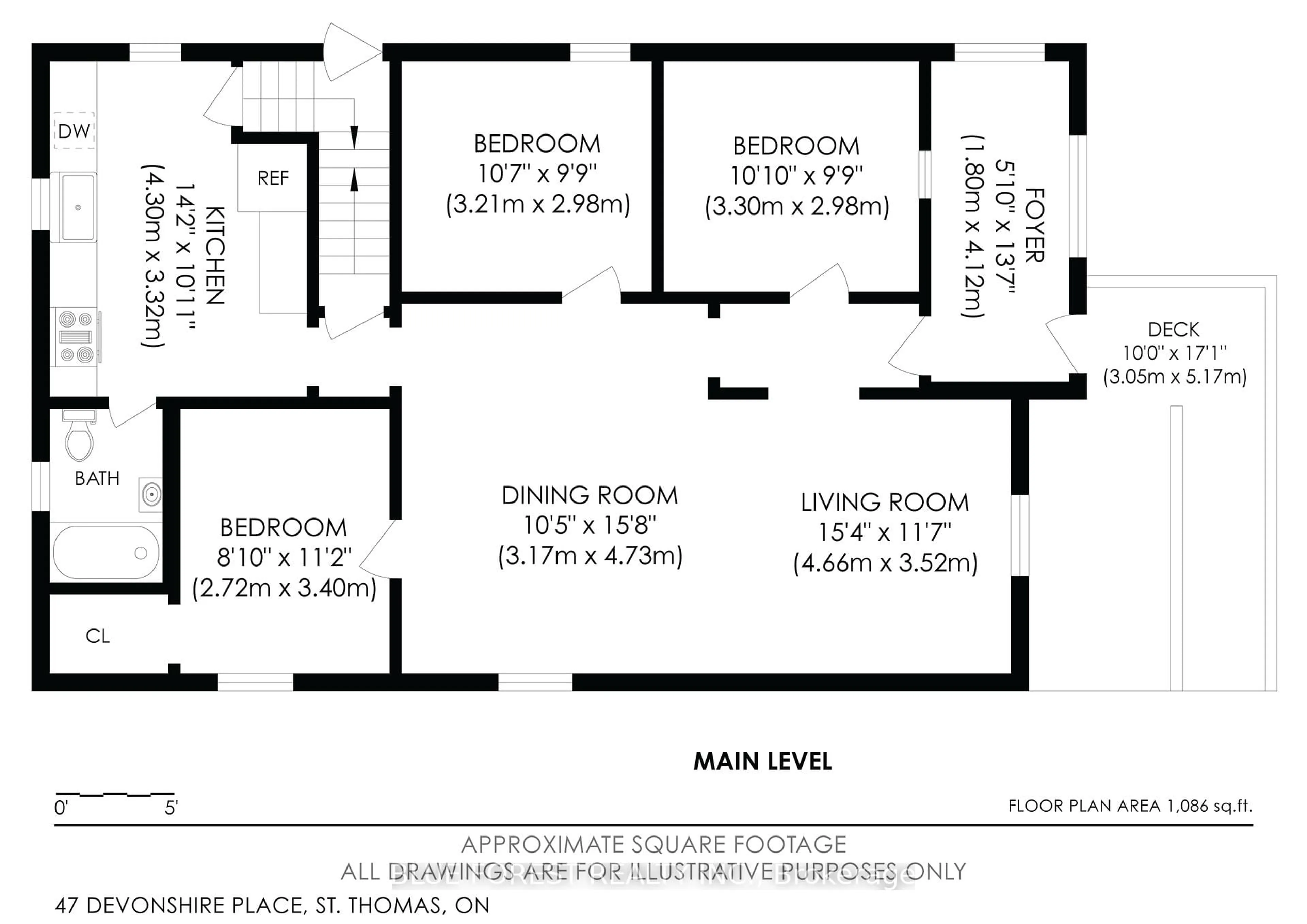 Floor plan for 47 Devonshire Pl, St. Thomas Ontario N5R 3N2