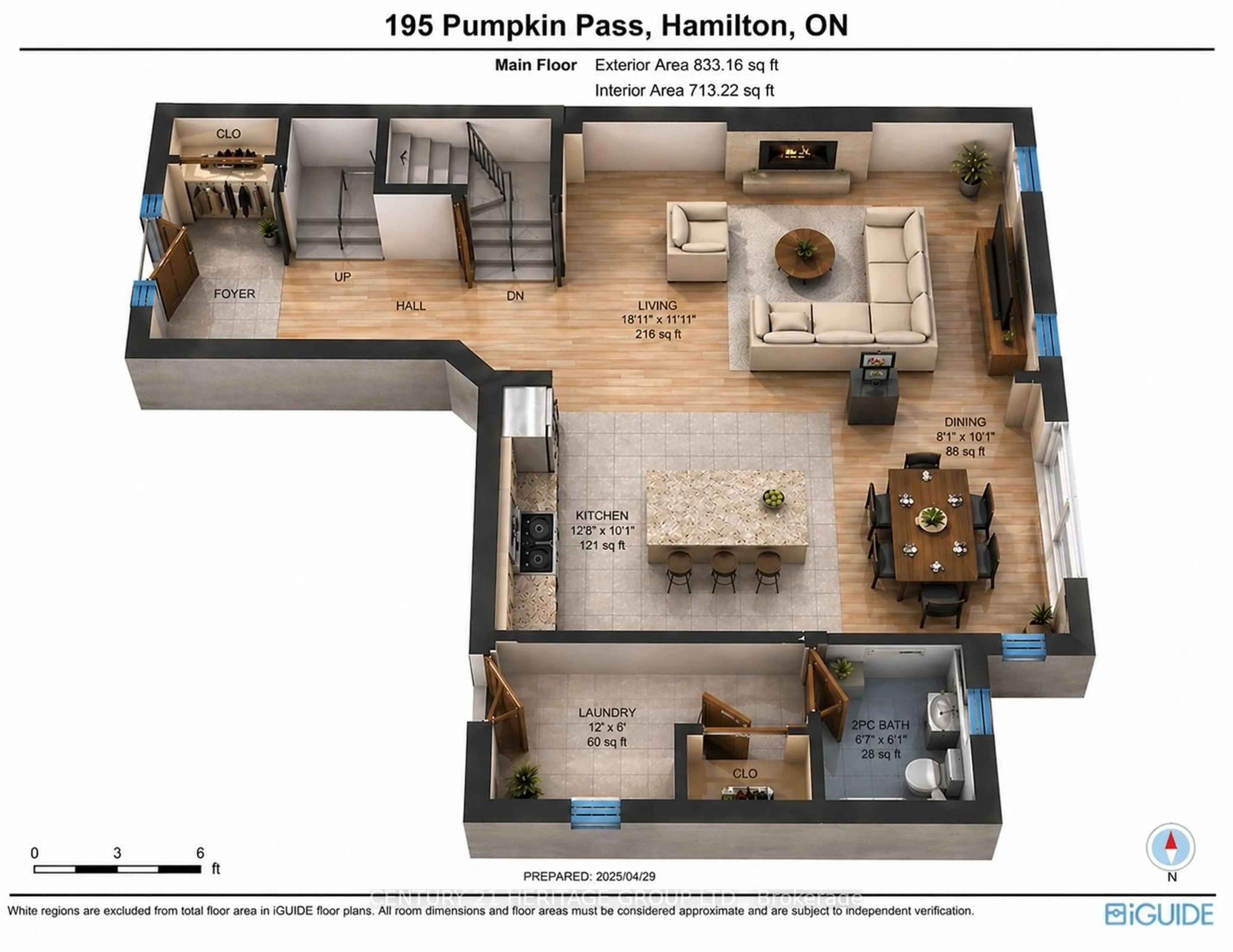 Floor plan for 195 Pumpkin Pass, Hamilton Ontario L0R 1C0