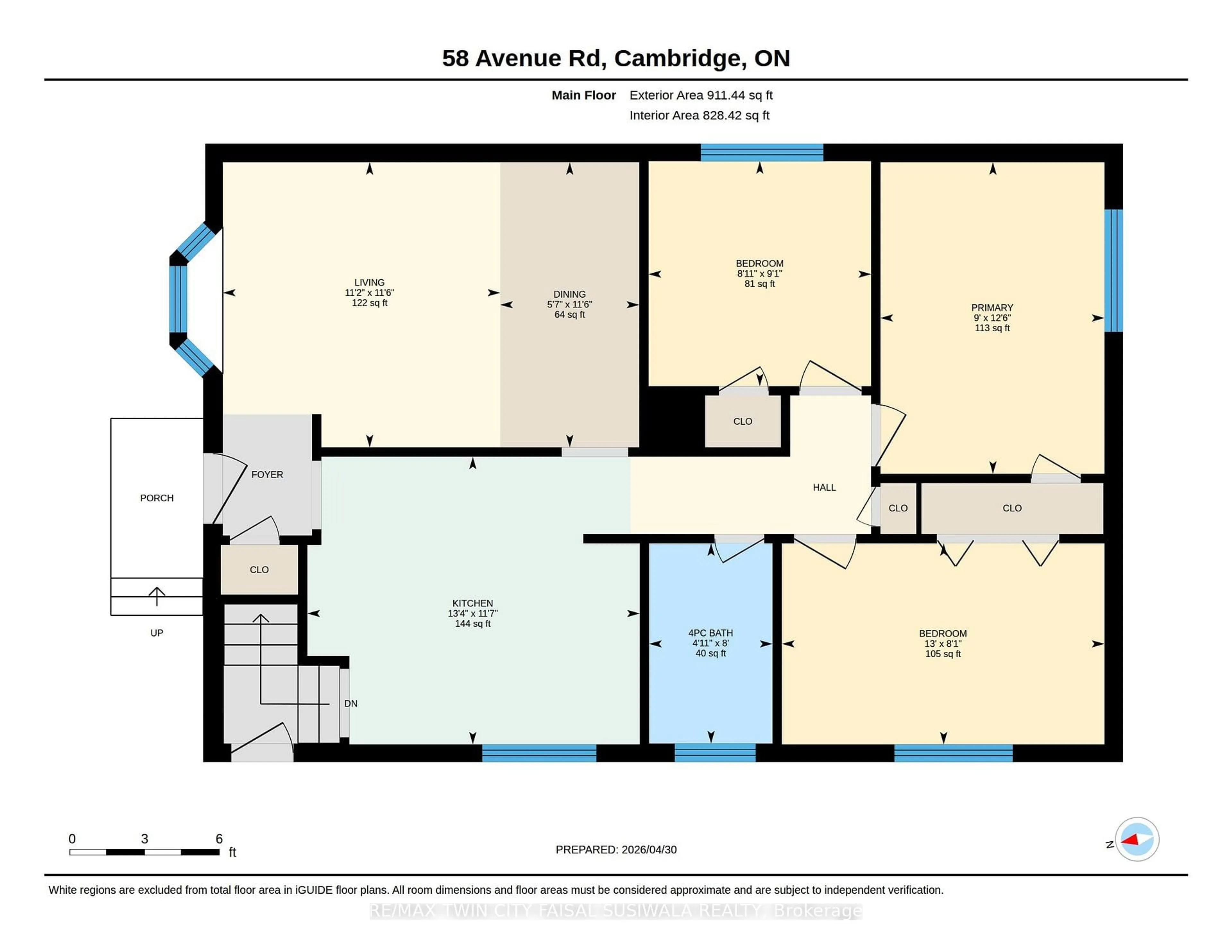 Floor plan for 58 Avenue Rd, Cambridge Ontario N1R 1B9