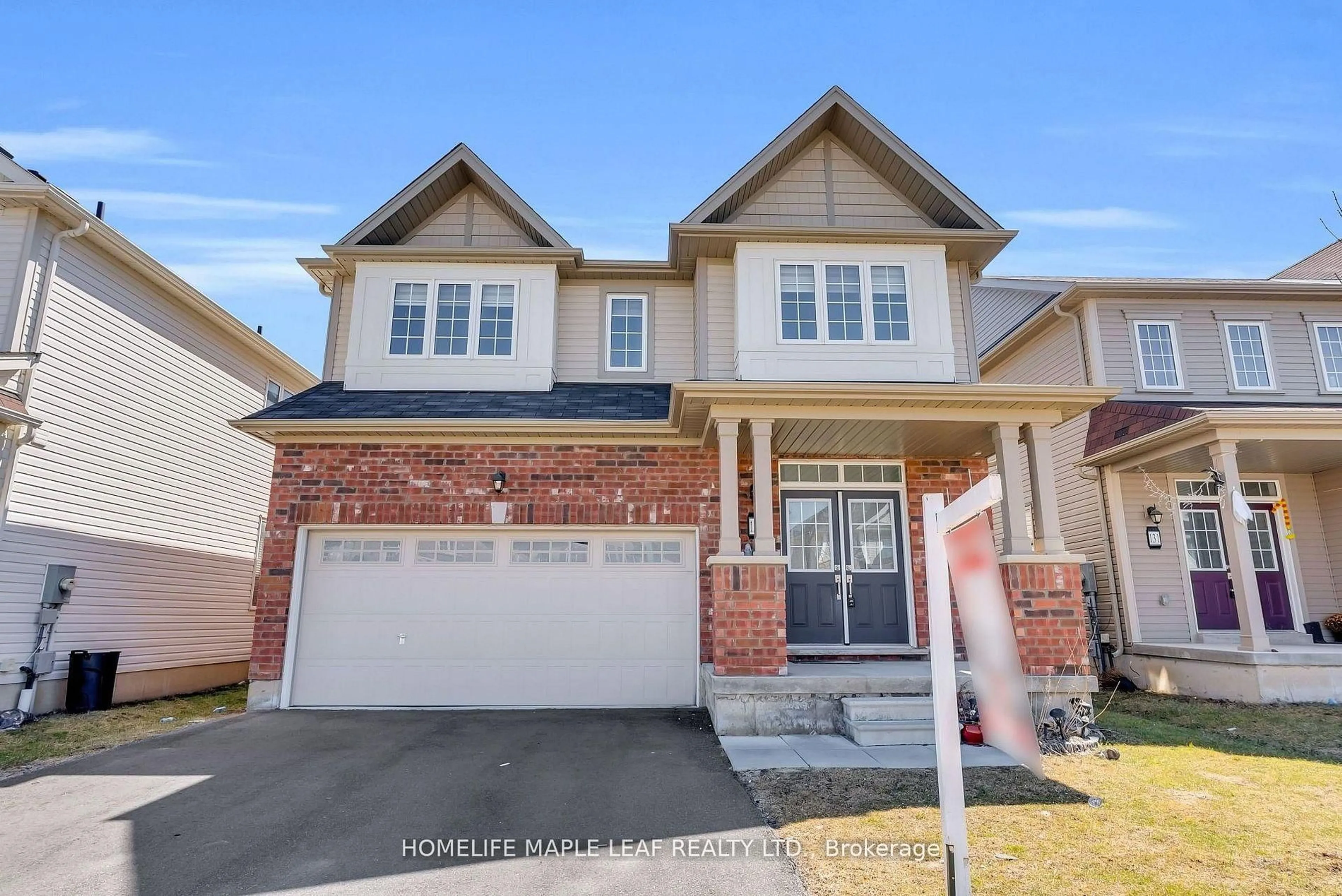 Home with brick exterior material, street for 129 Longboat Ru, Brantford Ontario N3T 0R8