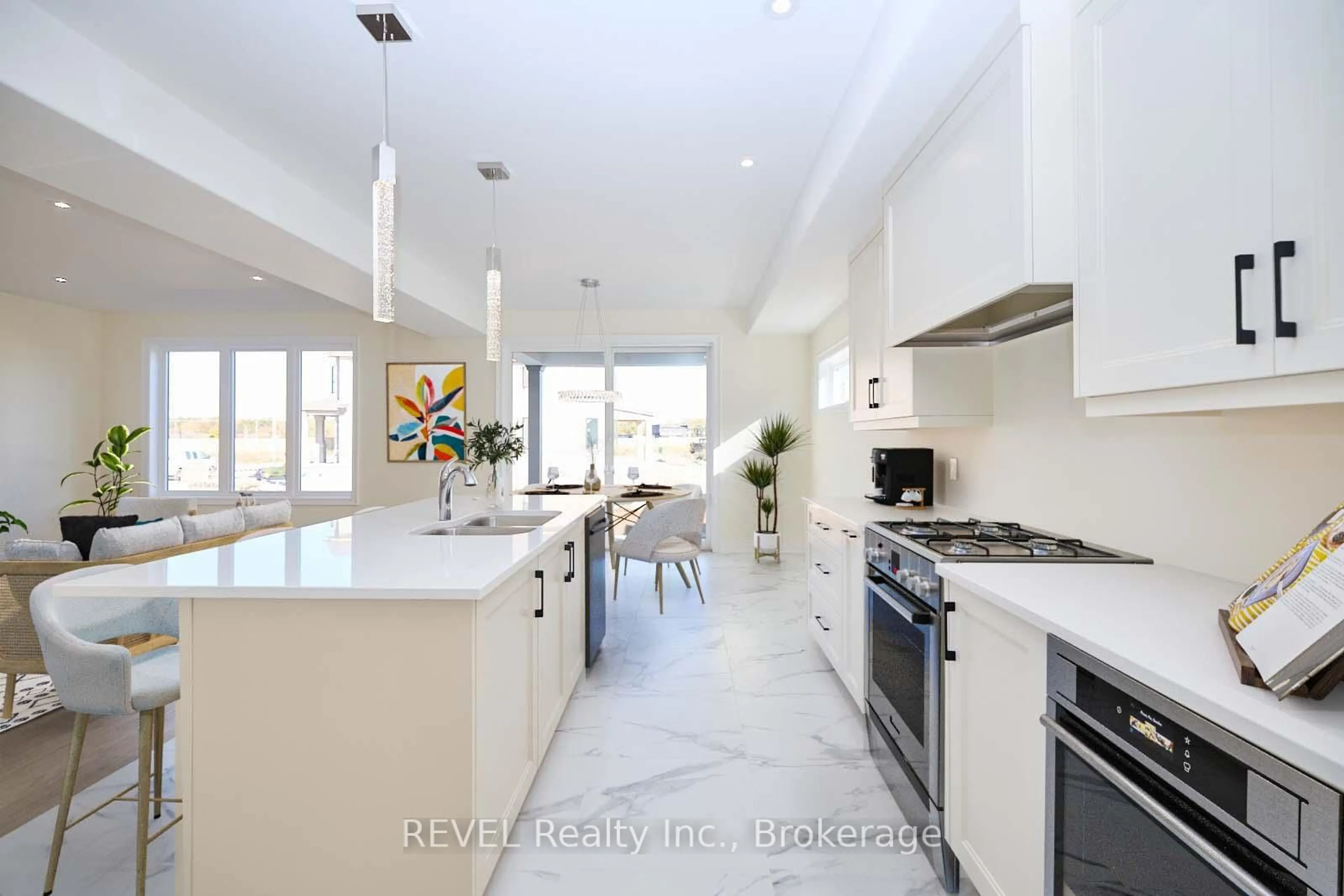 Contemporary kitchen, ceramic/tile floor for 92 Tanner Dr, Pelham Ontario L0S 1E4
