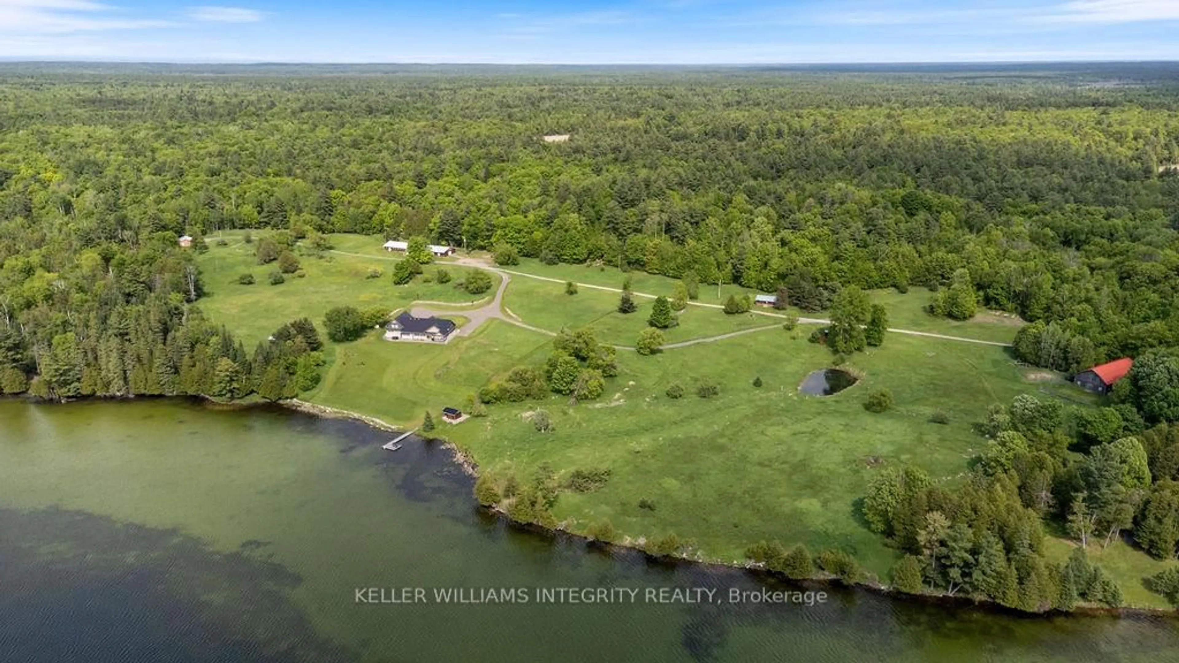 A pic from outside/outdoor area/front of a property/back of a property/a pic from drone, water/lake/river/ocean view for 639 Loney Lake Rd, White Lake Ontario K0A 3L0