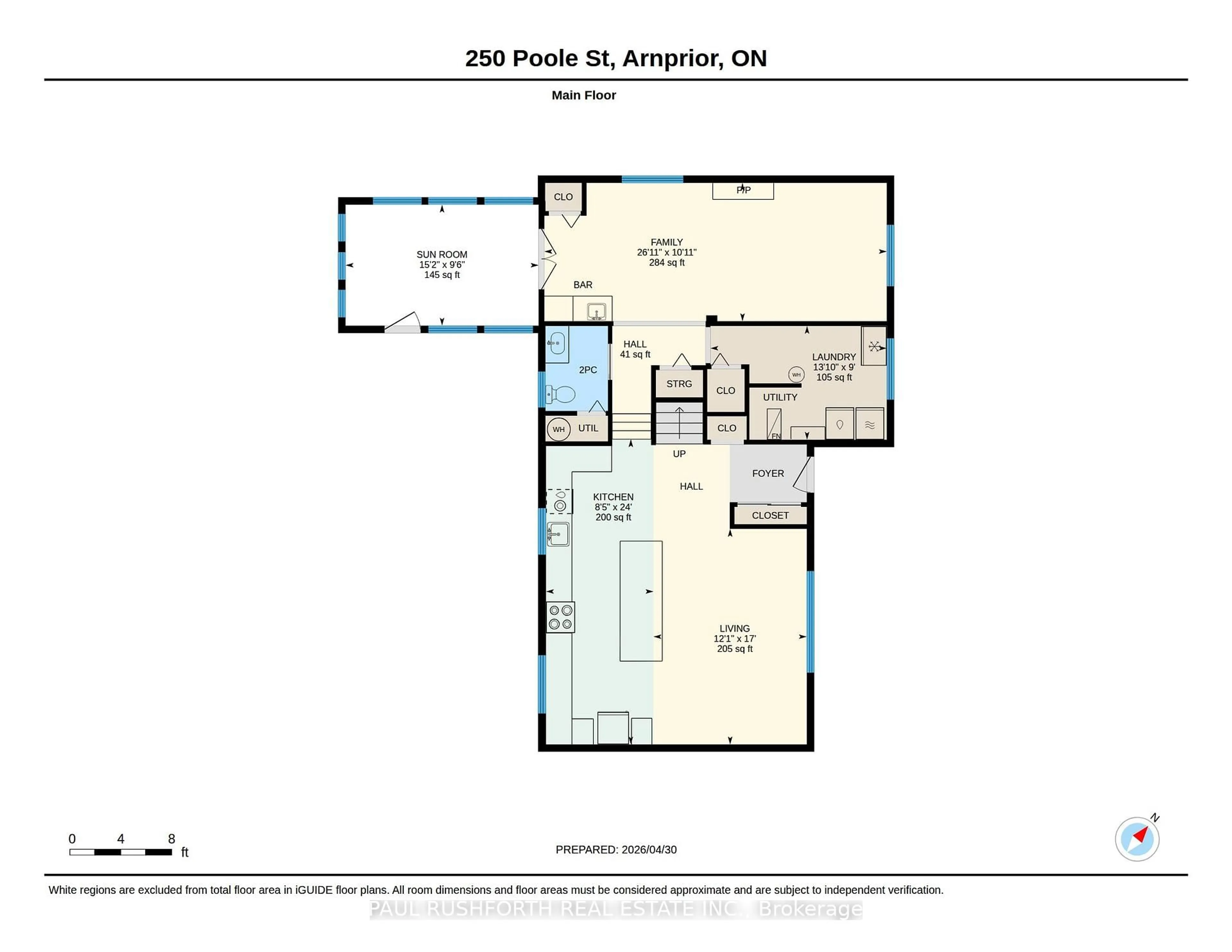 Floor plan for 250 Poole St, Arnprior Ontario K7S 1J2