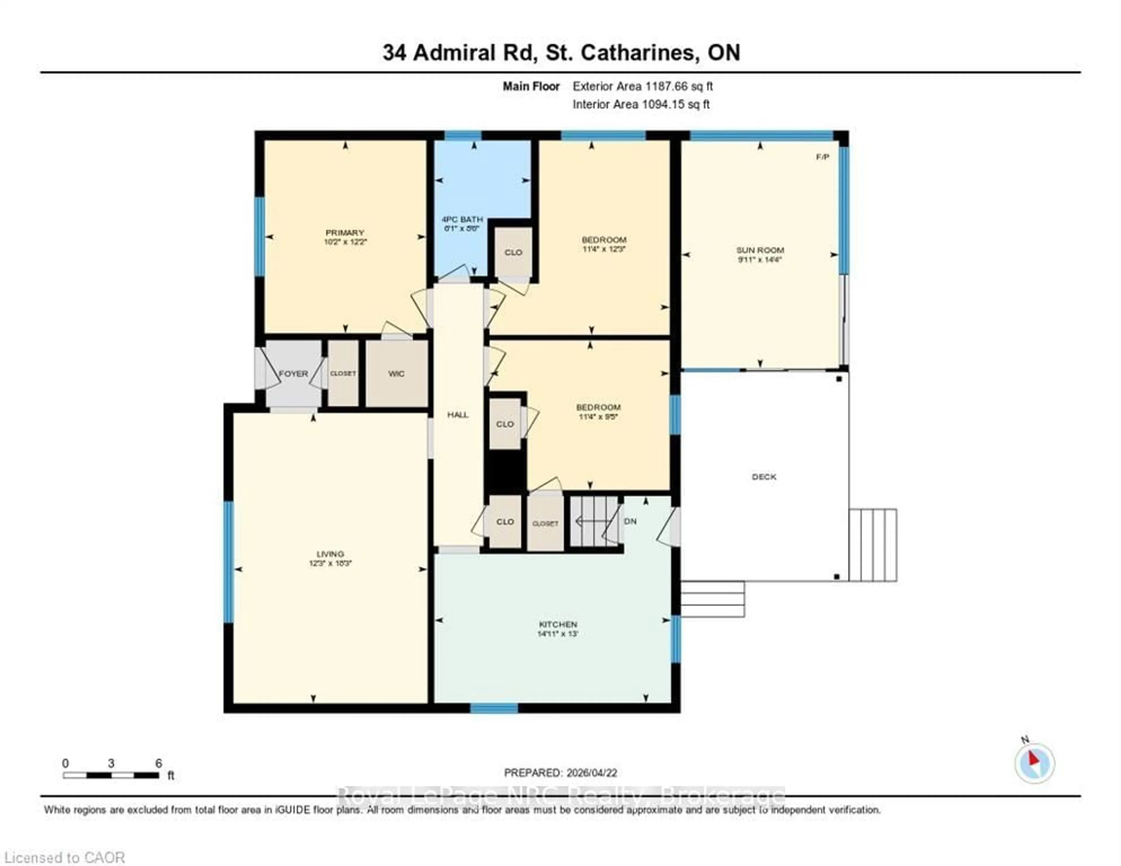 Floor plan for 34 Admiral Rd, St. Catharines Ontario L2P 1G6
