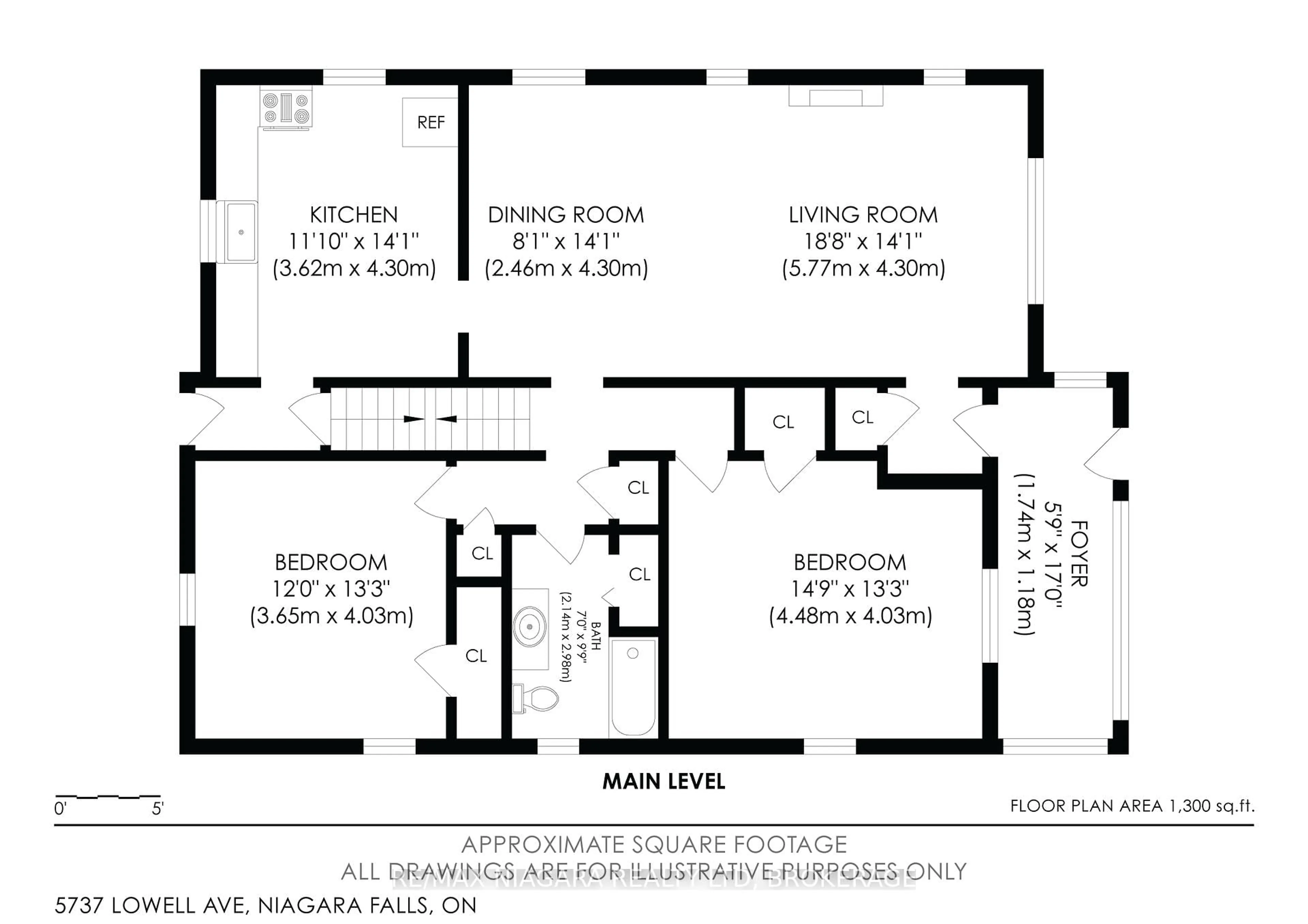 Floor plan for 5737 Lowell Ave, Niagara Falls Ontario L2G 4E4