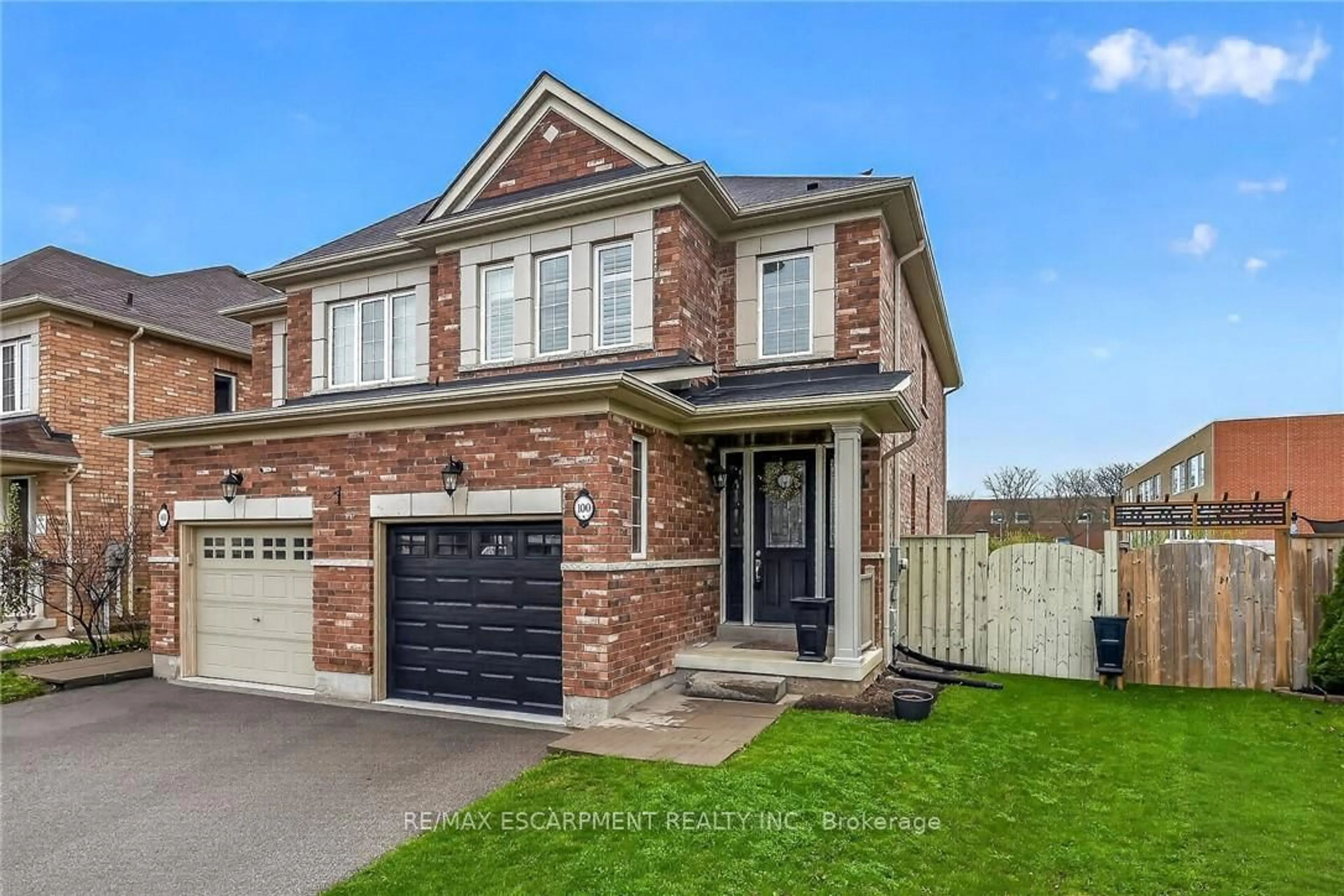 Home with brick exterior material, street for 100 Narbonne Cres, Hamilton Ontario L8J 0J6