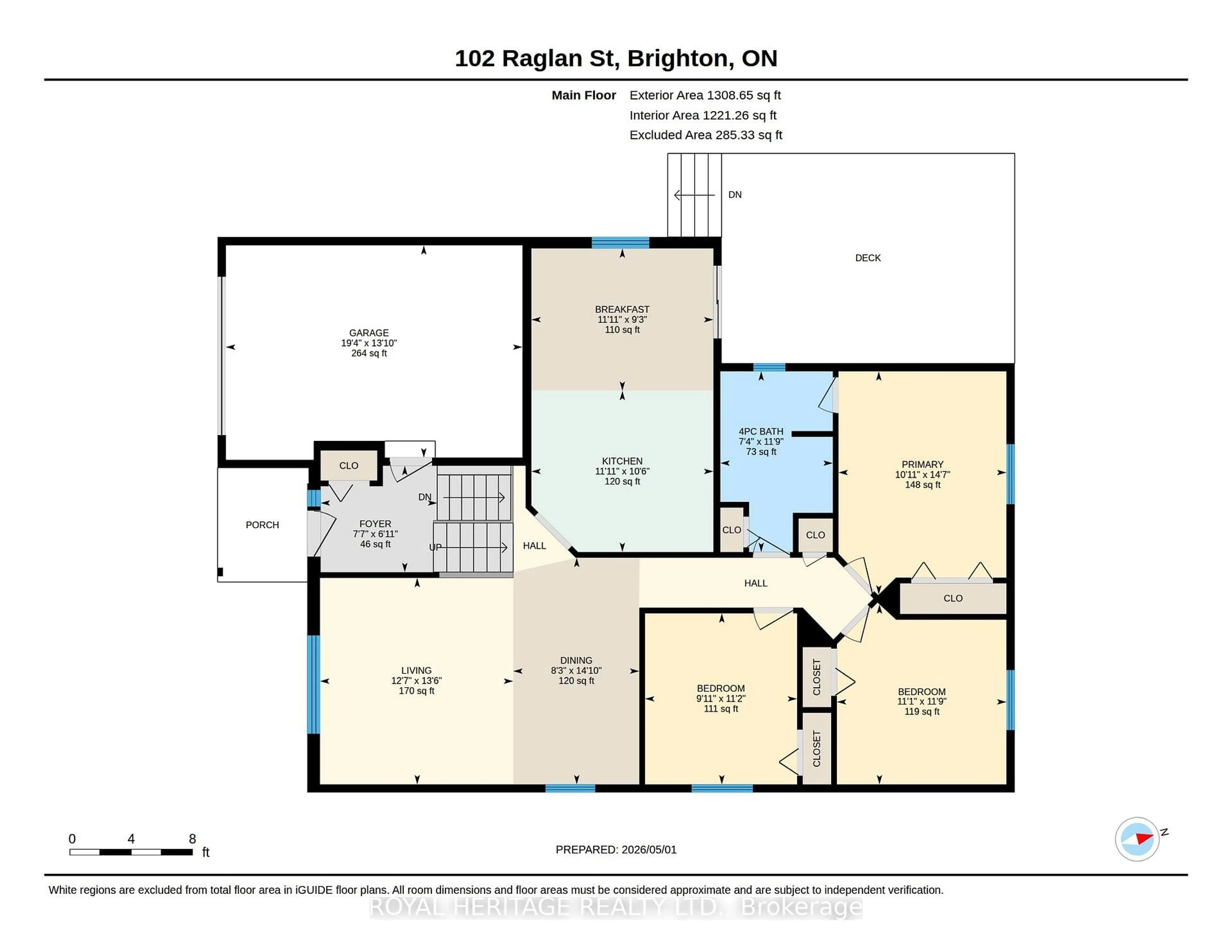 Floor plan for 102 Raglan St, Brighton Ontario K0K 1H0