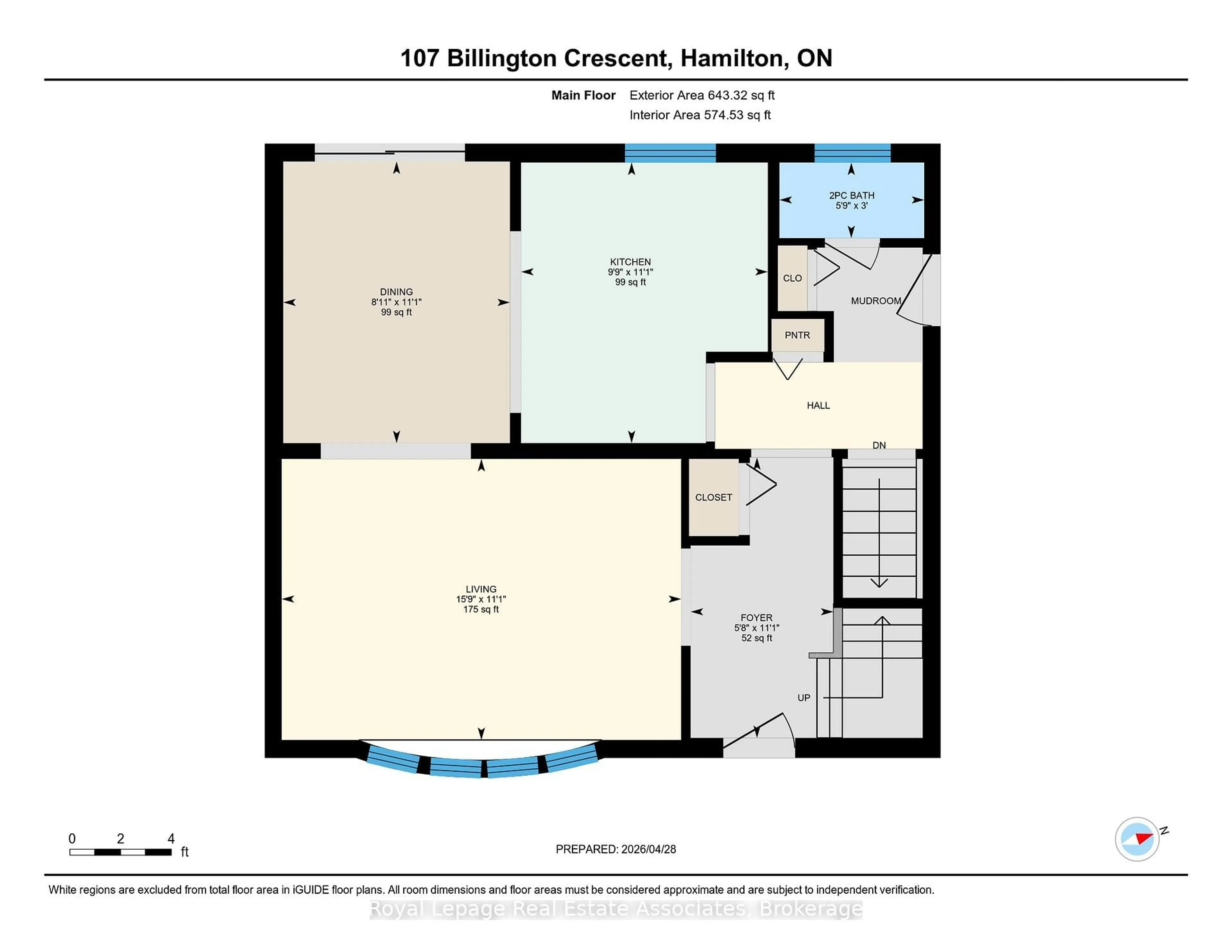 Floor plan for 107 Billington Cres, Hamilton Ontario L8T 4R3