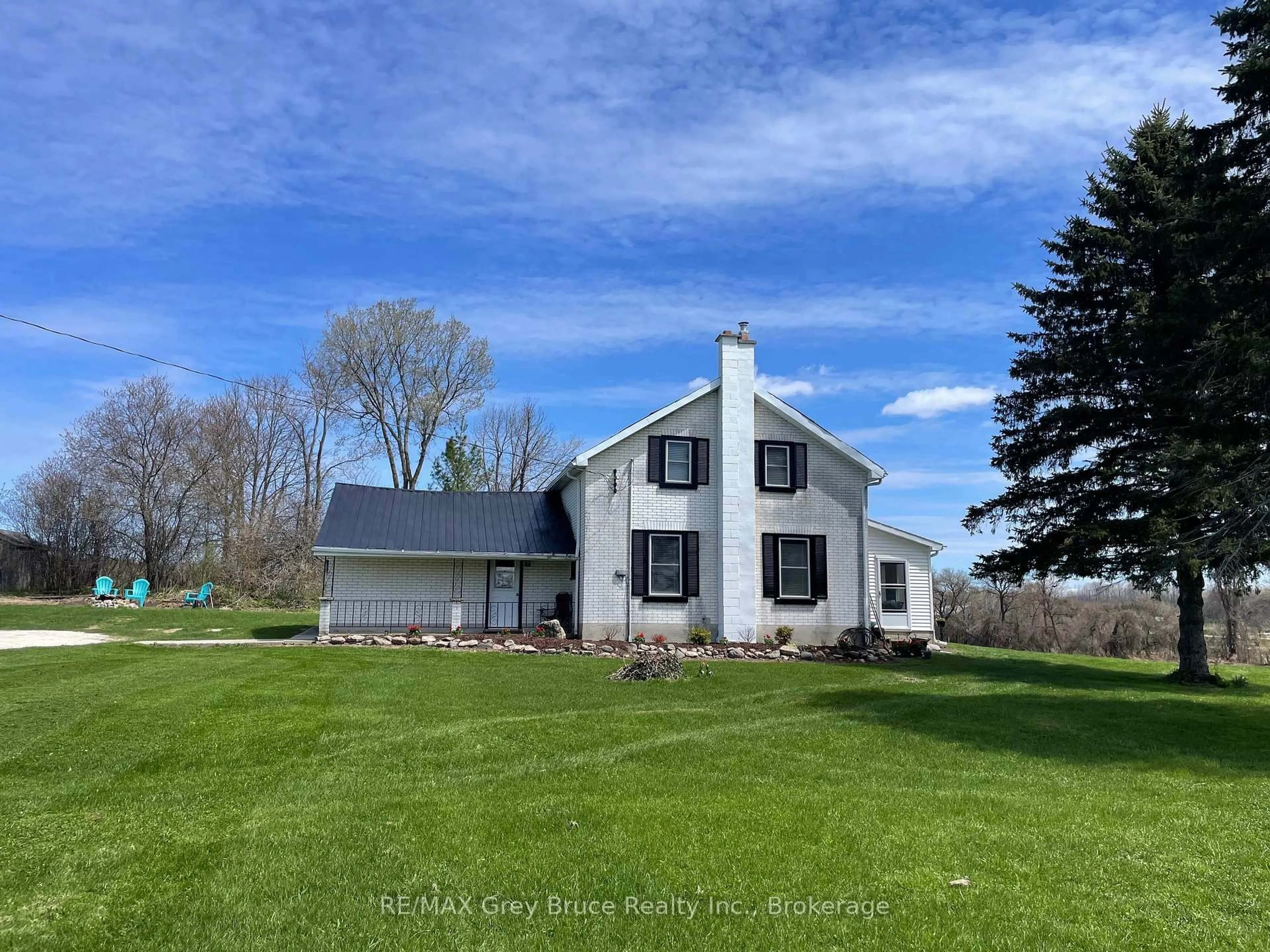 A pic from outside/outdoor area/front of a property/back of a property/a pic from drone, water/lake/river/ocean view for 236857 2a Concession, Chatsworth Ontario N0H 1G0