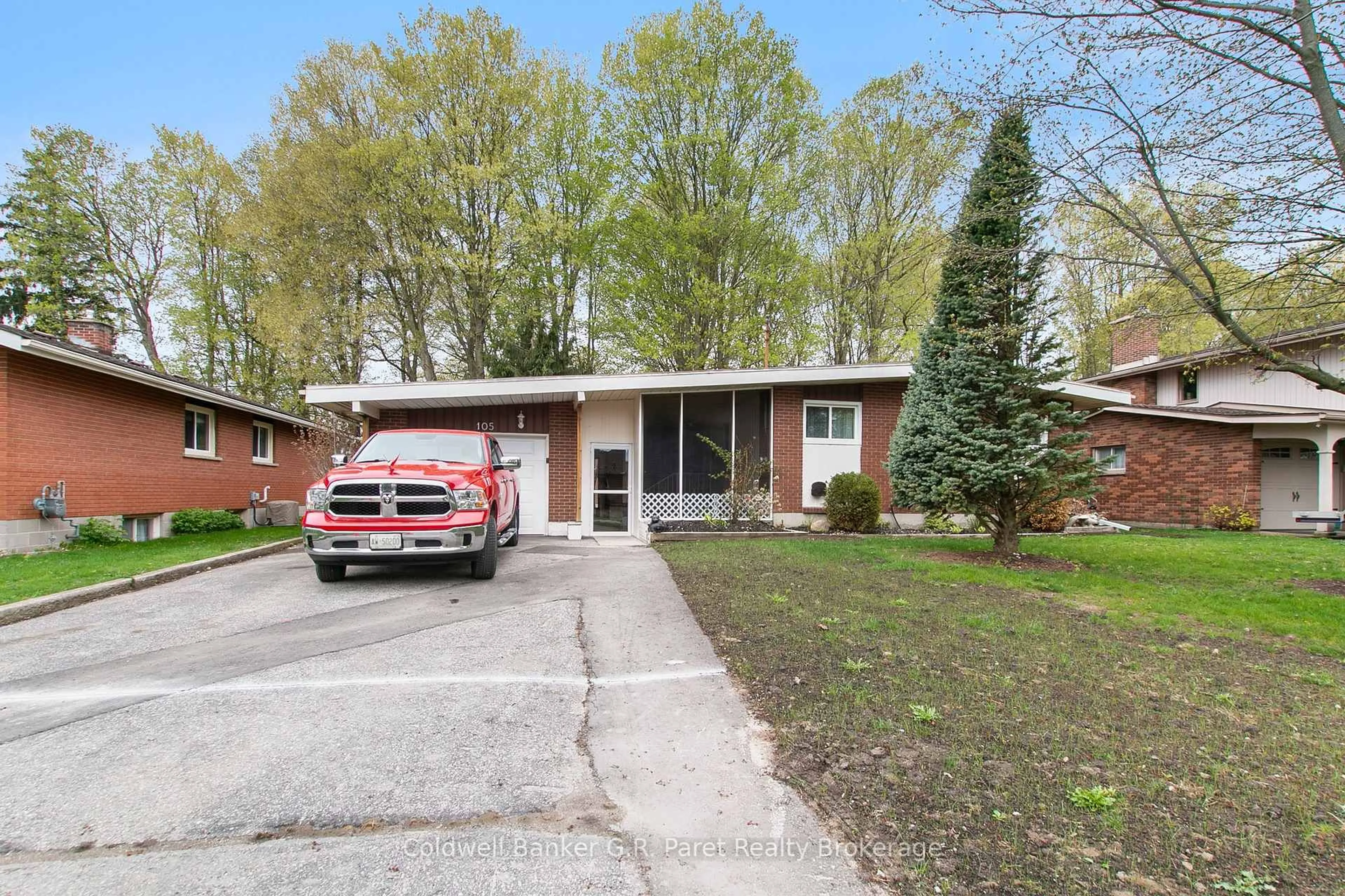Home with brick exterior material, street for 105 Queen St, Tillsonburg Ontario N4G 3H4