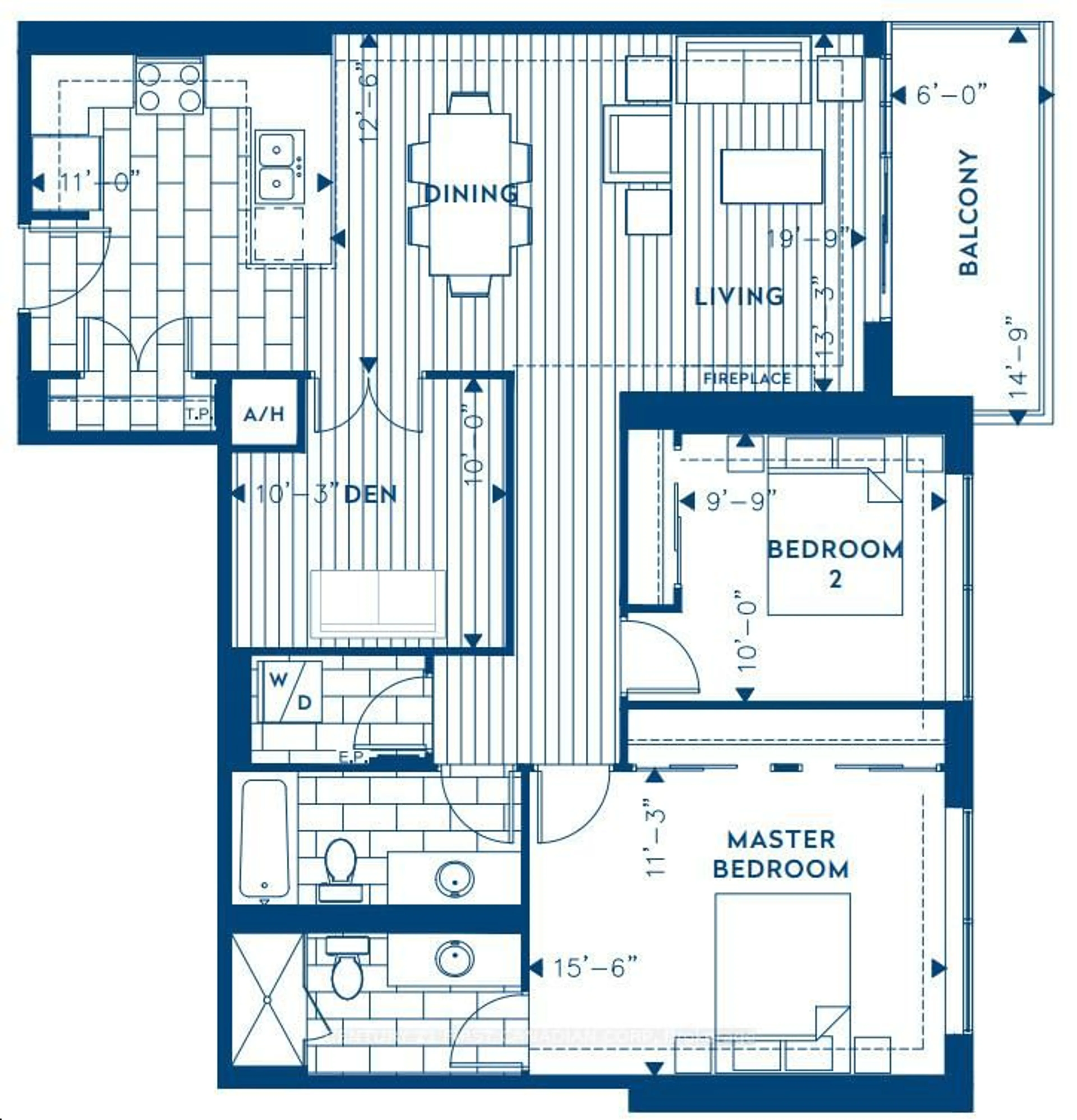 Floor plan for 505 TALBOT St #1406, London East Ontario N6A 2S6
