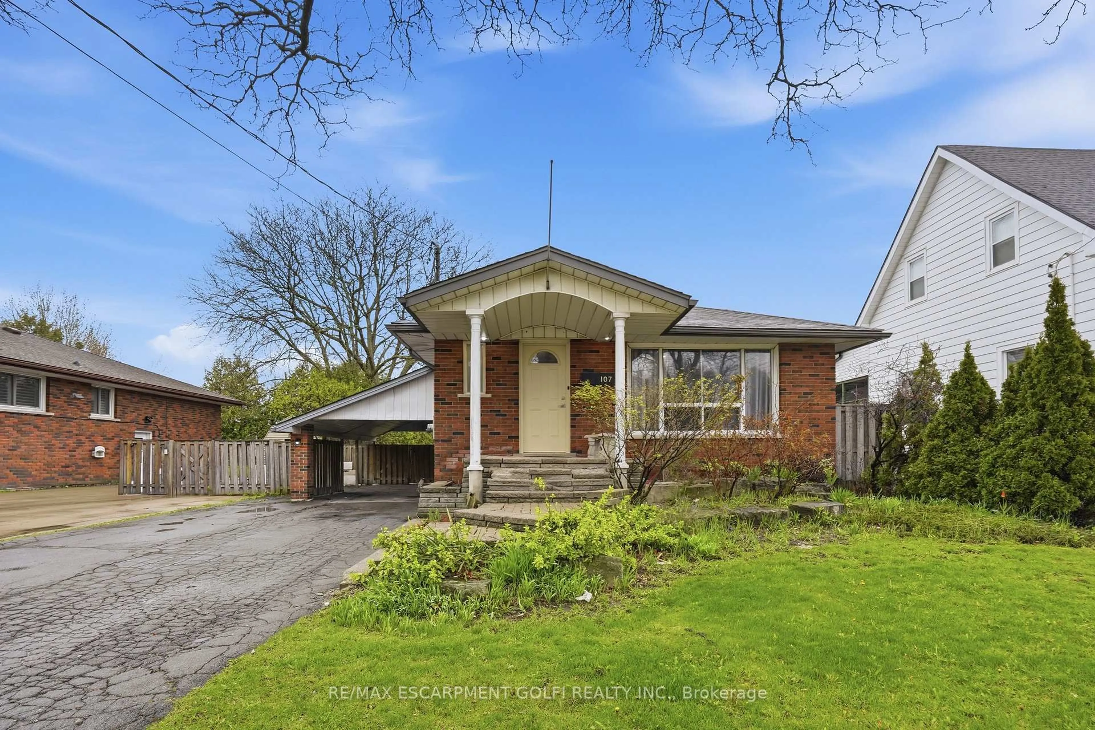Home with brick exterior material, street for 107 DESCHENE Ave, Hamilton Ontario L9A 3J9