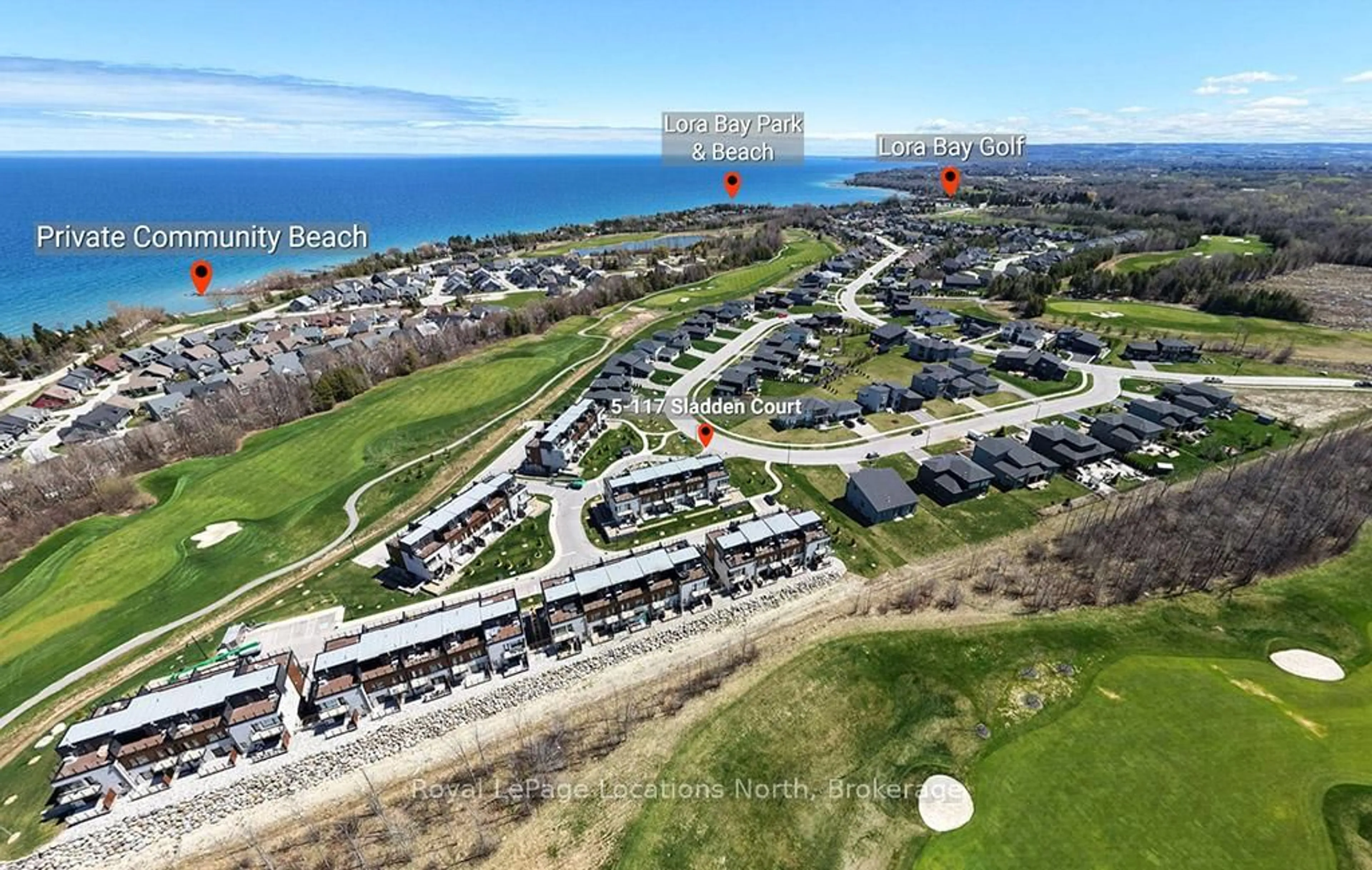 A pic from outside/outdoor area/front of a property/back of a property/a pic from drone, unknown for 117 Sladden Crt #5, Blue Mountains Ontario N0H 2P0