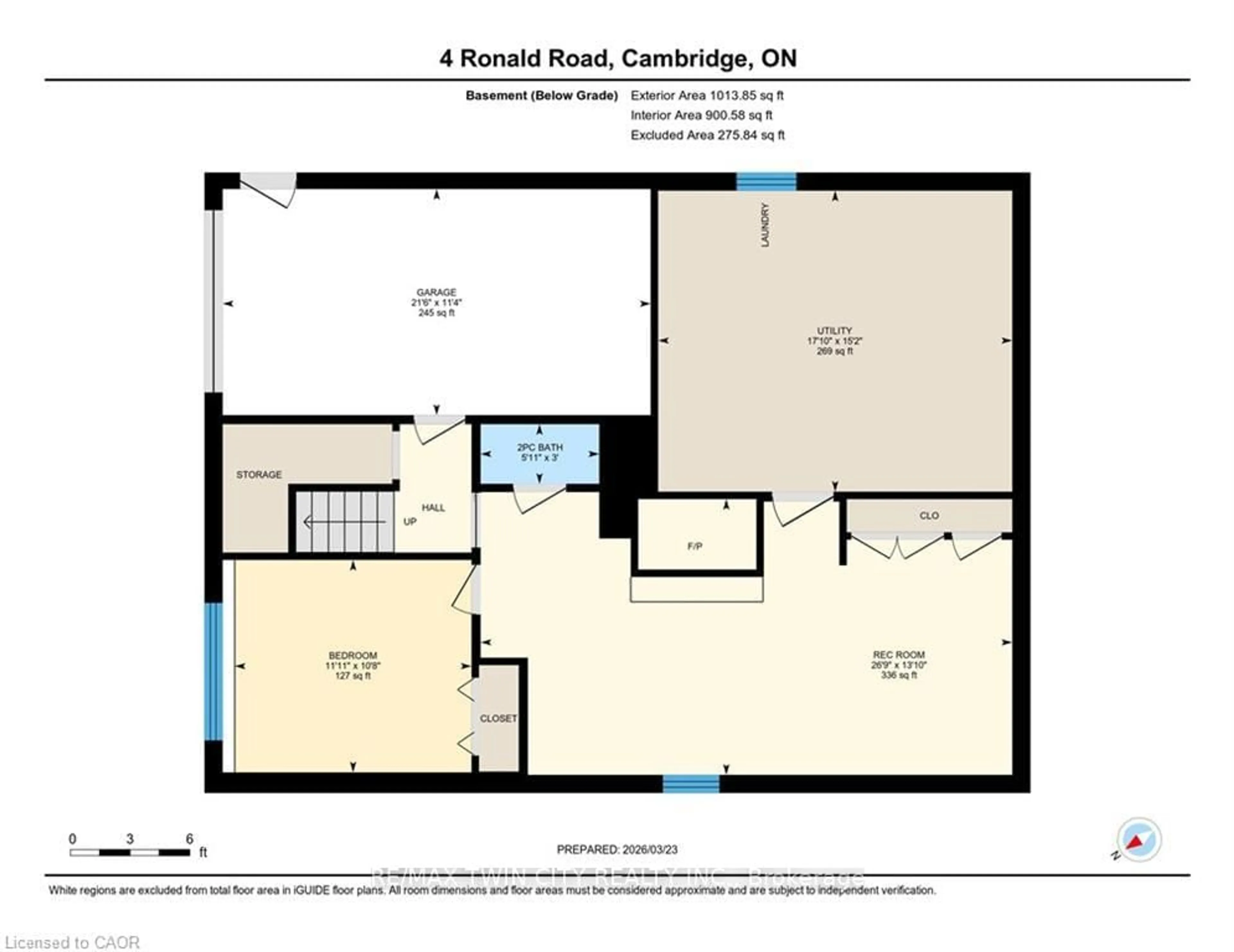Floor plan for 4 Ronald Rd, Cambridge Ontario N1S 4N1