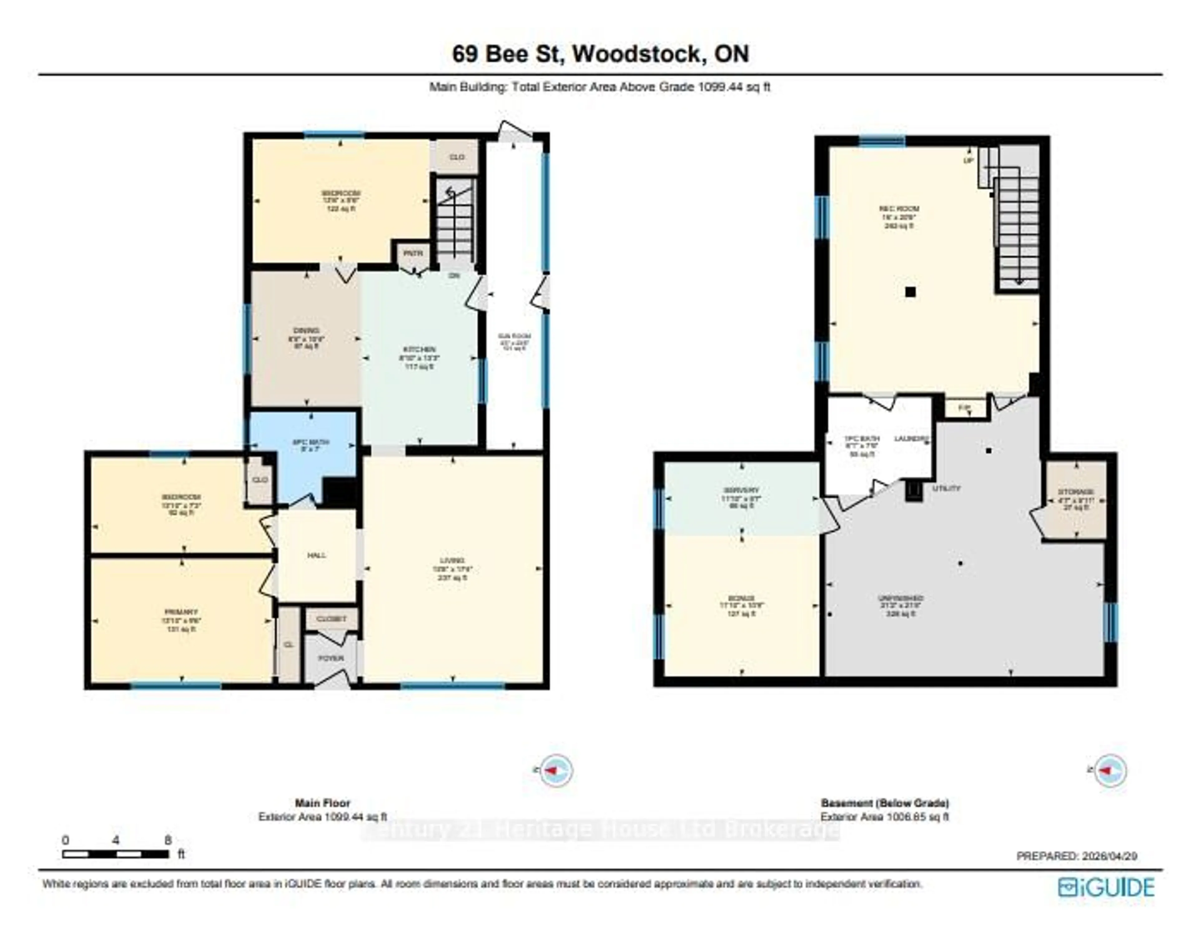Floor plan for 69 Bee St, Woodstock Ontario N4S 3Z2