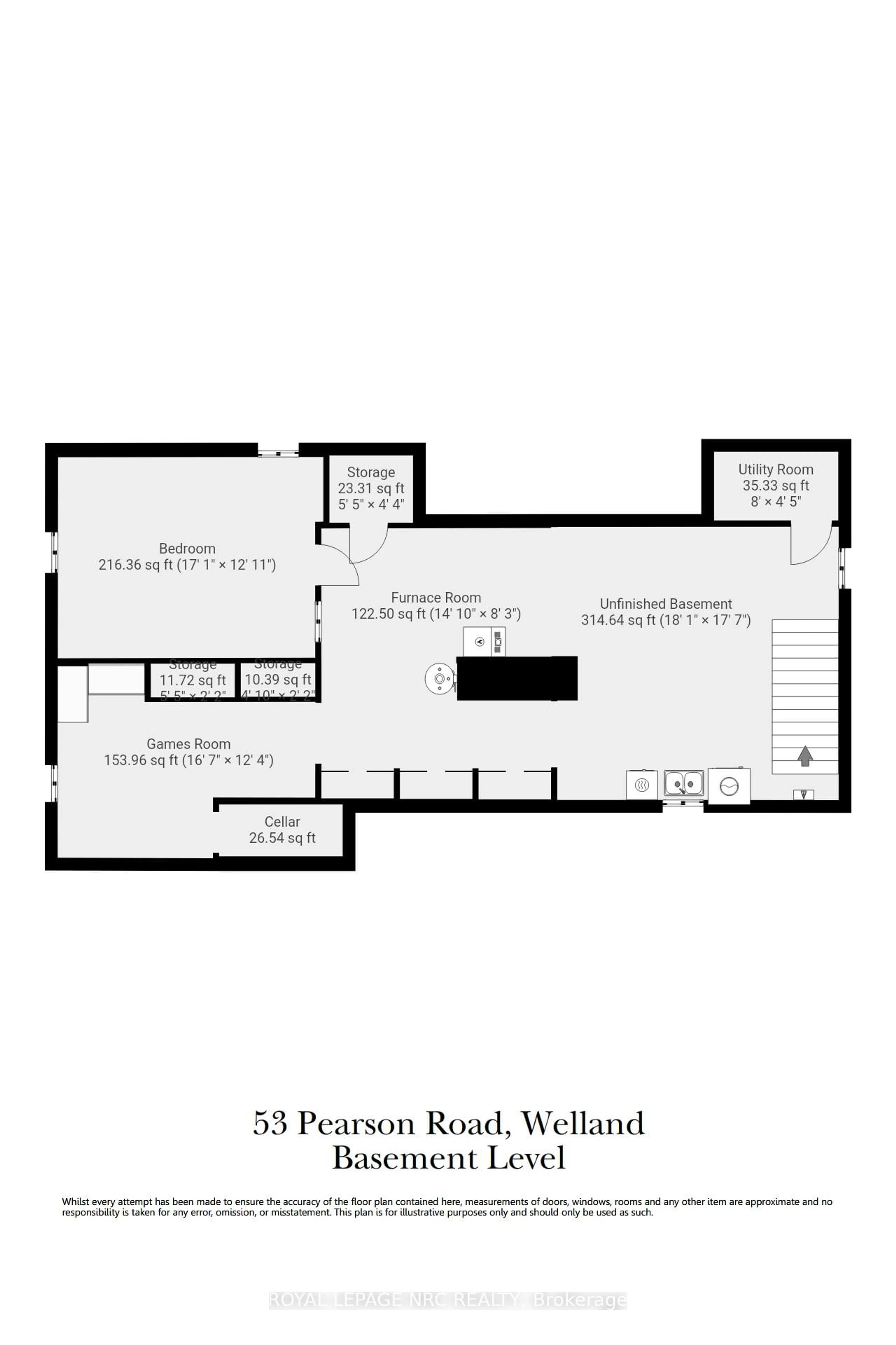 Floor plan for 53 Pearson Rd, Welland Ontario L3B 5N4