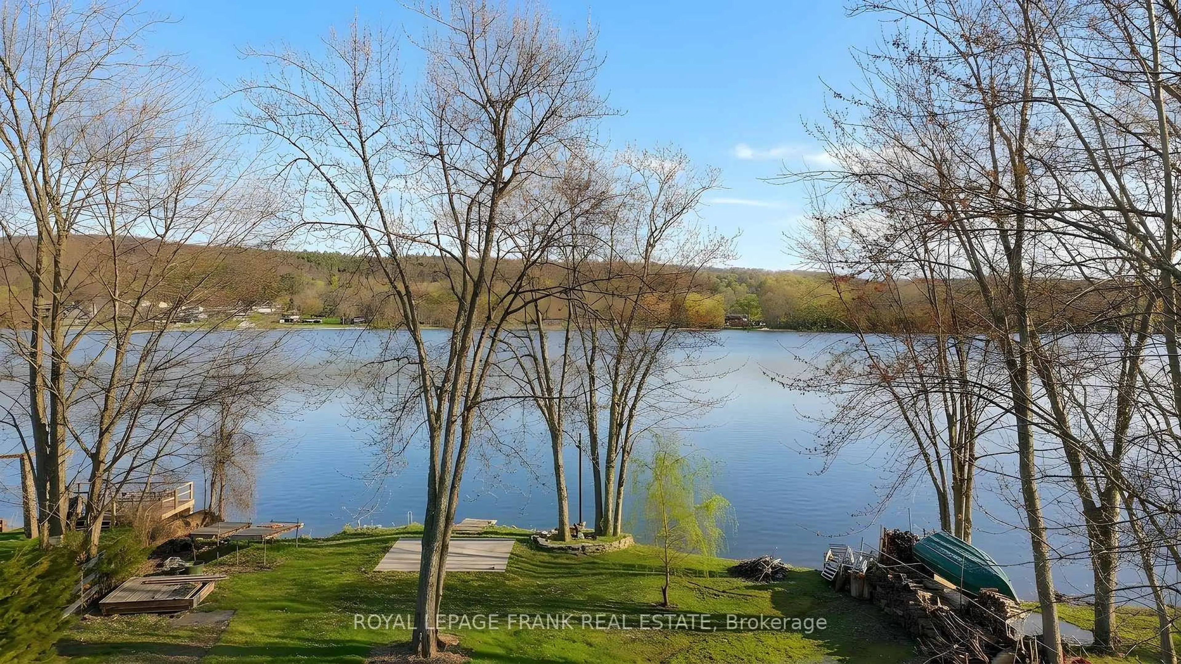 A pic from outside/outdoor area/front of a property/back of a property/a pic from drone, water/lake/river/ocean view for 55 Prior Lane, Hastings Ontario K0K 2C0