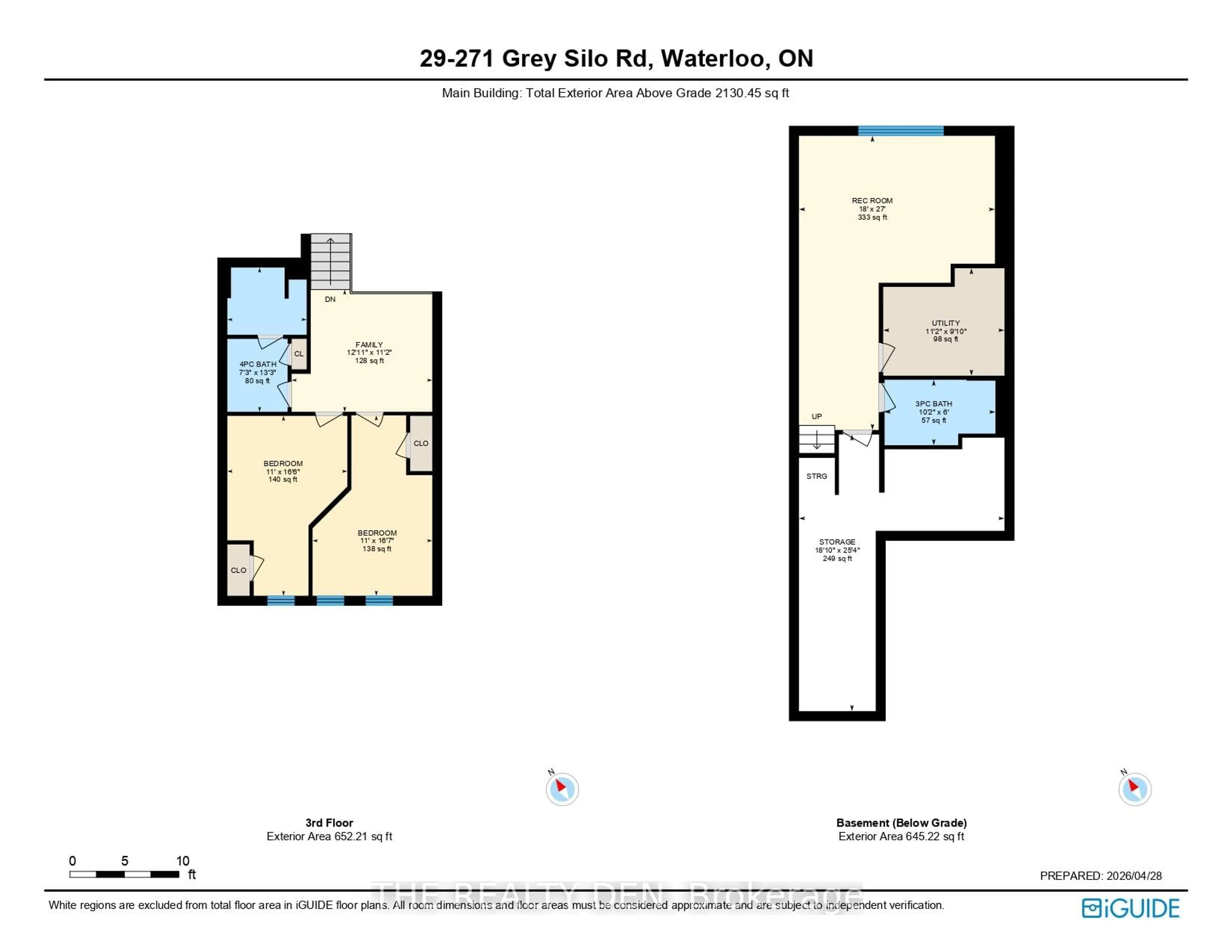 Floor plan for 271 Grey Silo Rd #29, Waterloo Ontario N2K 0E9