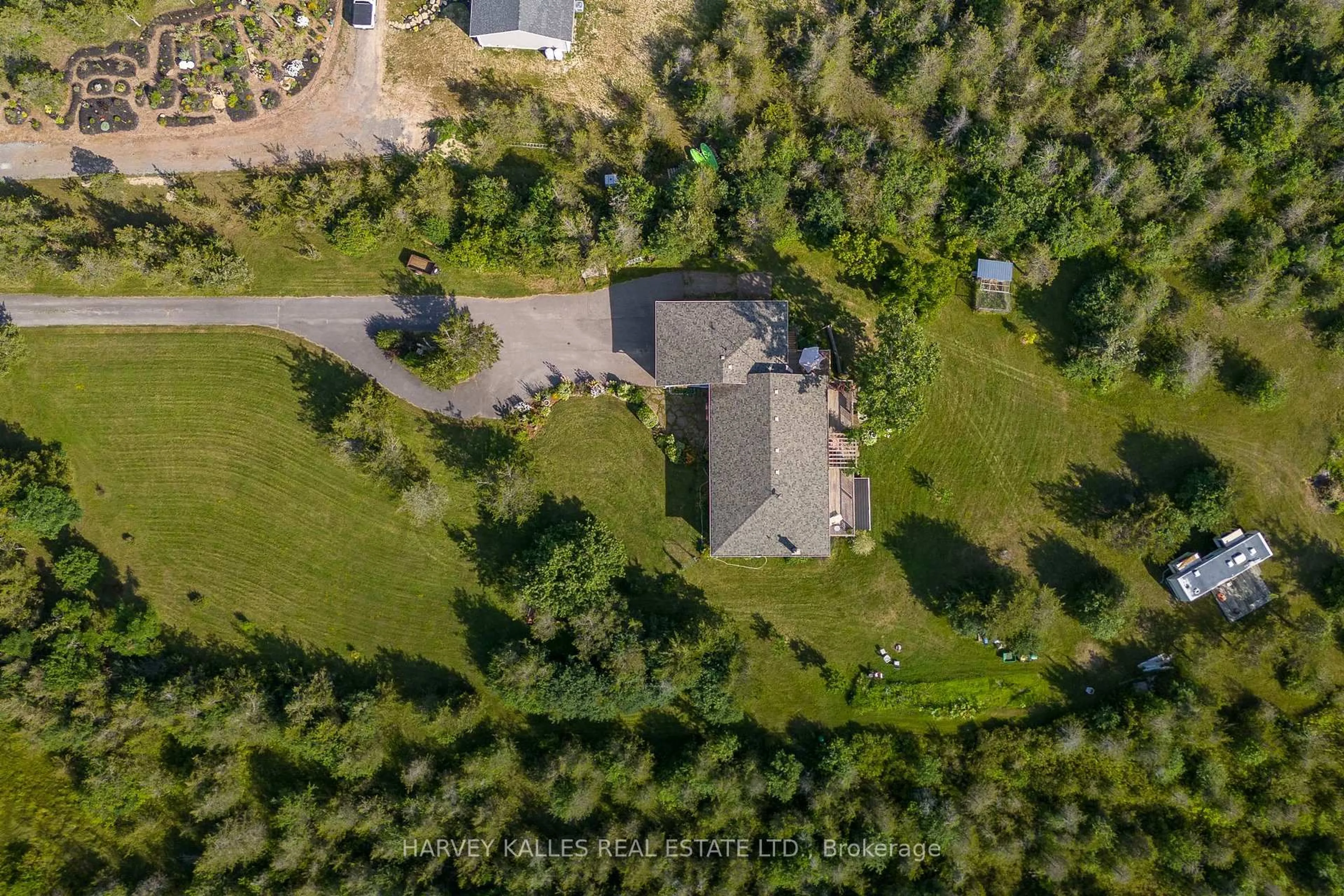 A pic from outside/outdoor area/front of a property/back of a property/a pic from drone, forest/trees view for 3470 County Rd 13 Rd, Prince Edward County Ontario K0K 2T0