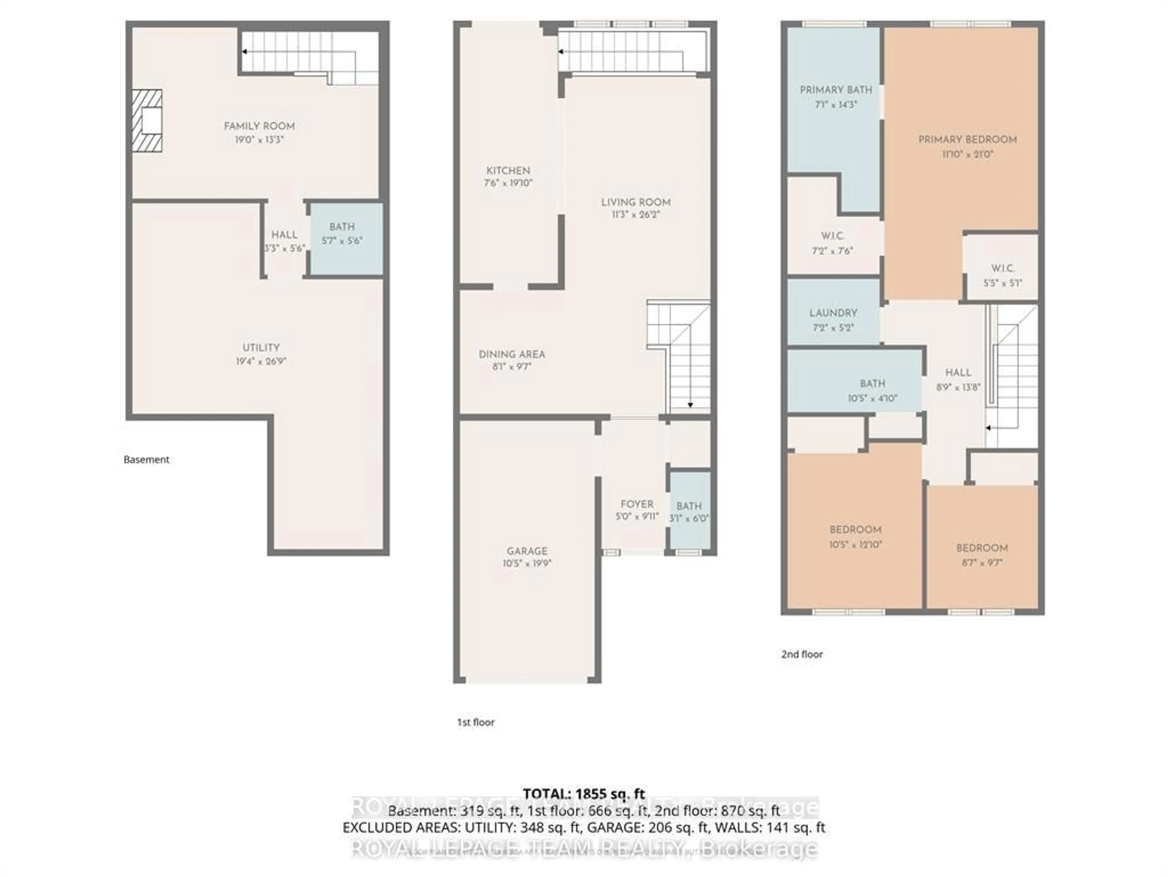 Floor plan for 19 Fieldberry Private, Ottawa Ontario K2J 5E7