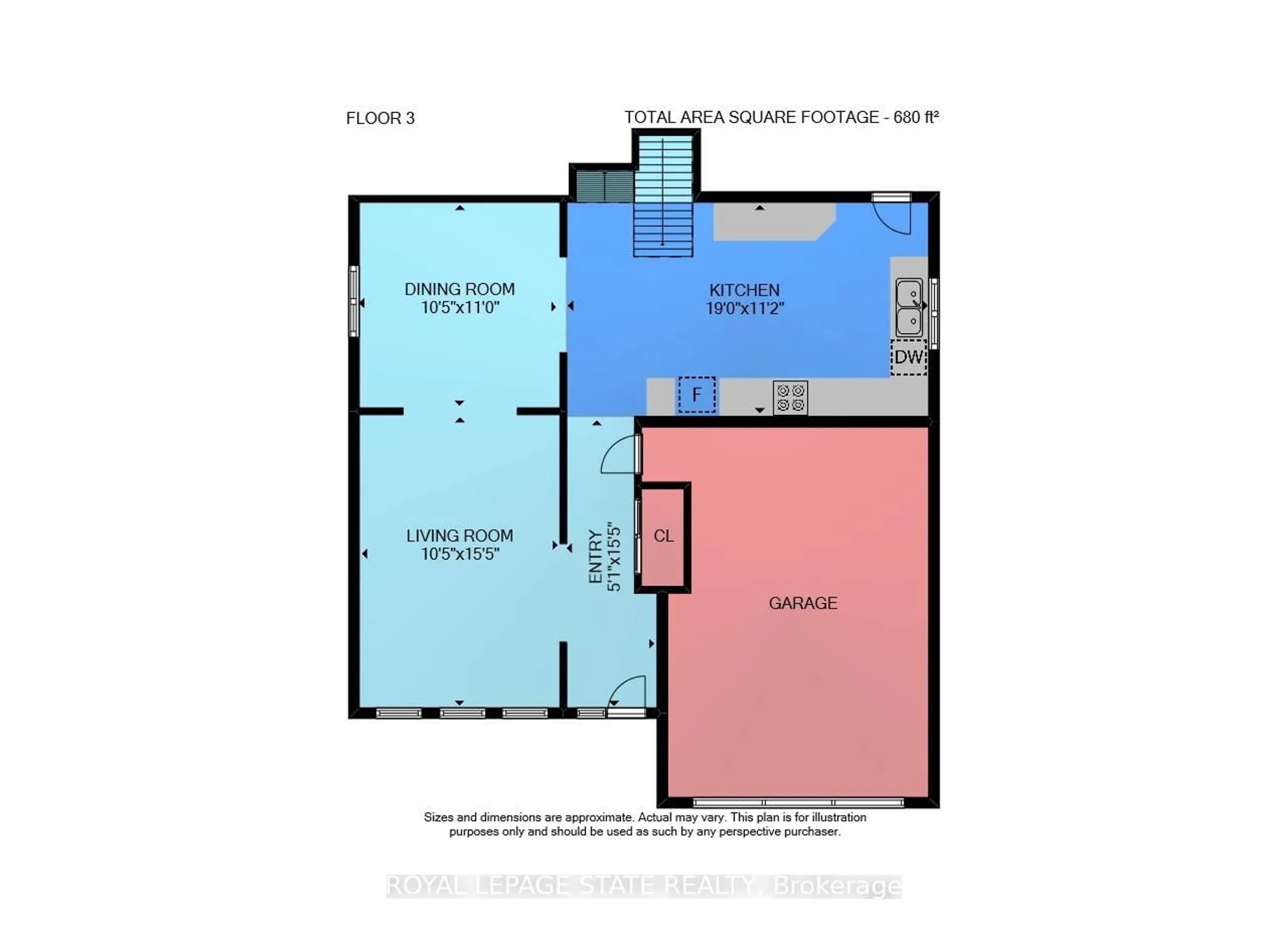 Floor plan for 55 Horizon Crt, Hamilton Ontario L9B 1W9