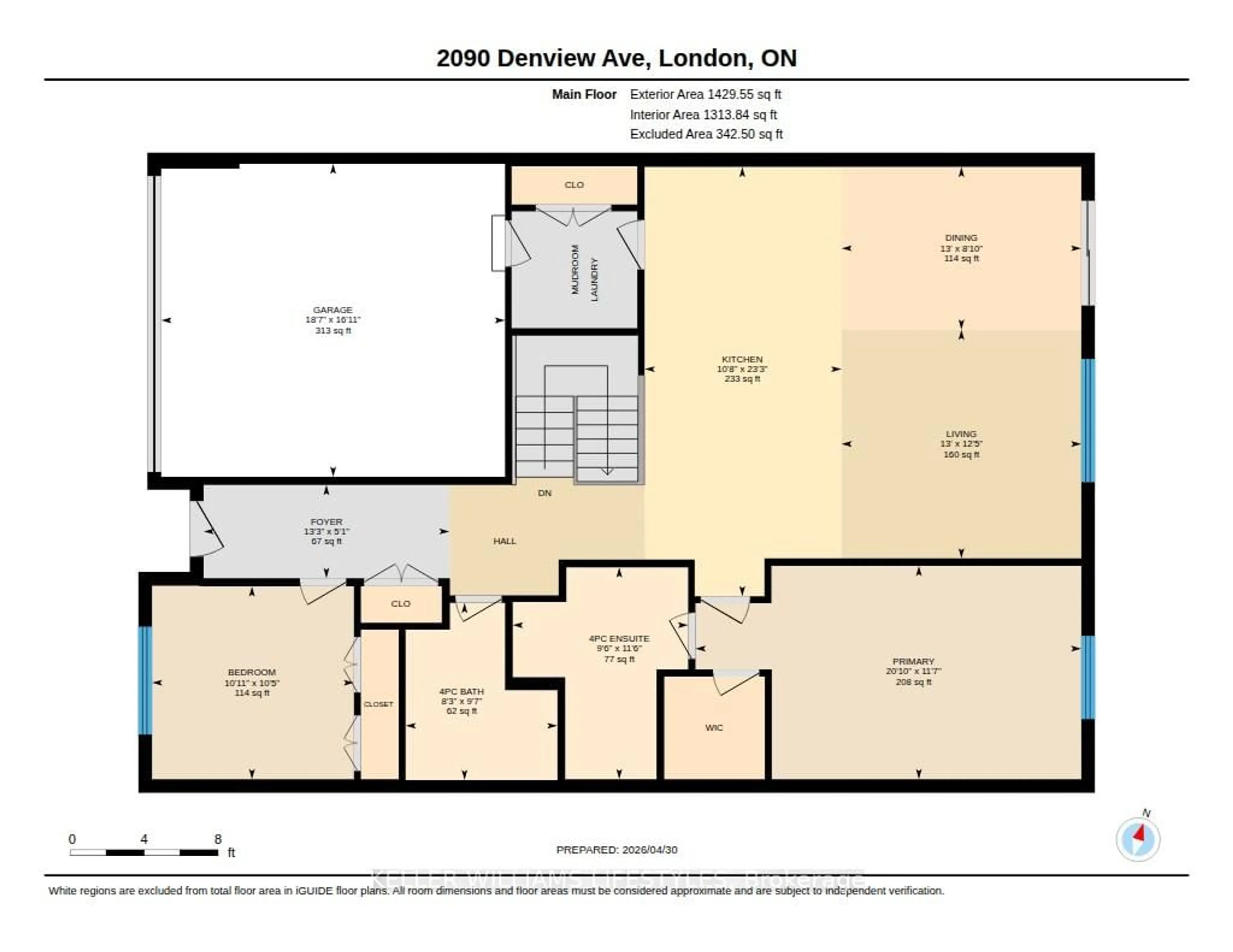 Floor plan for 2090 Denview Ave, London North Ontario N6G 0J5
