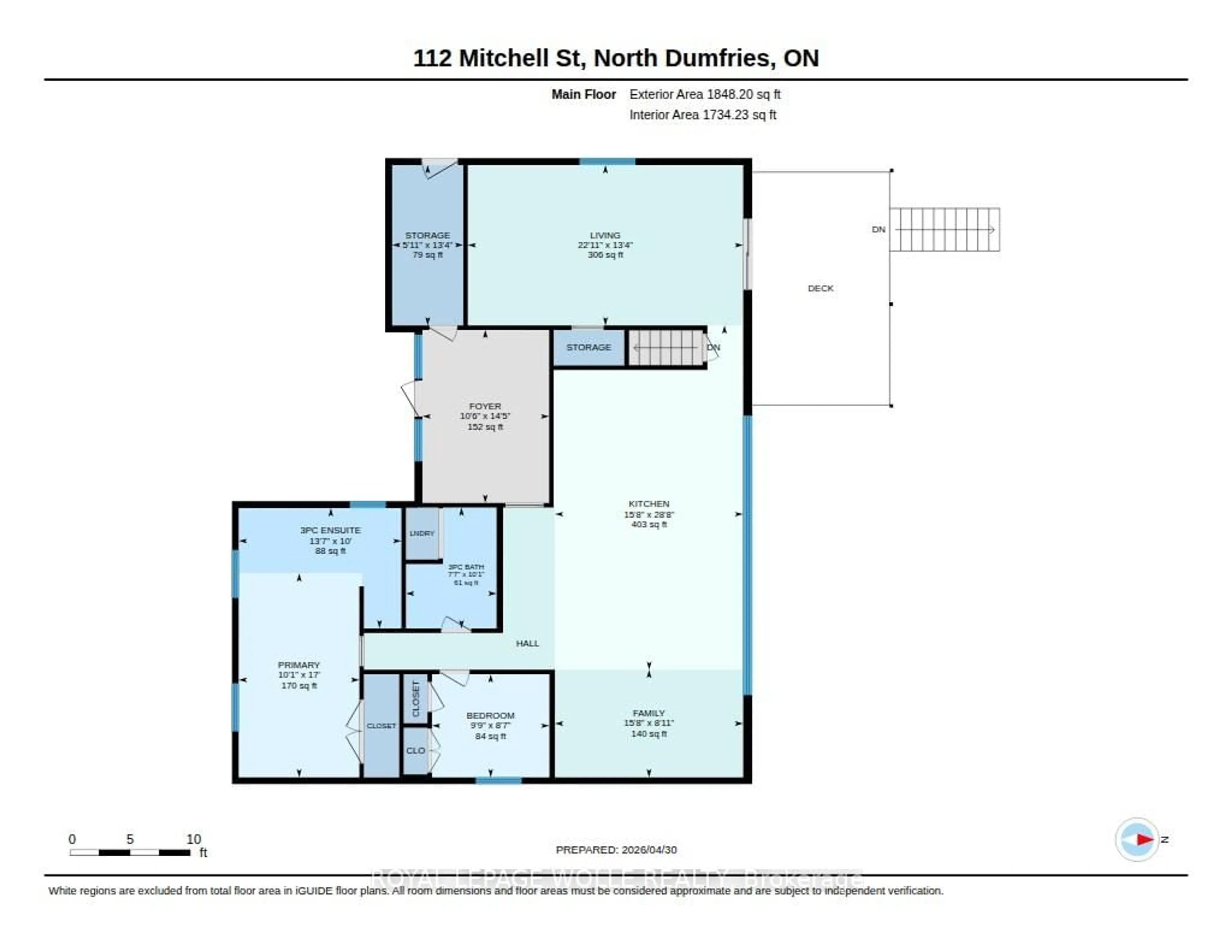 Floor plan for 112 Mitchell St, North Dumfries Ontario N0B 1E0